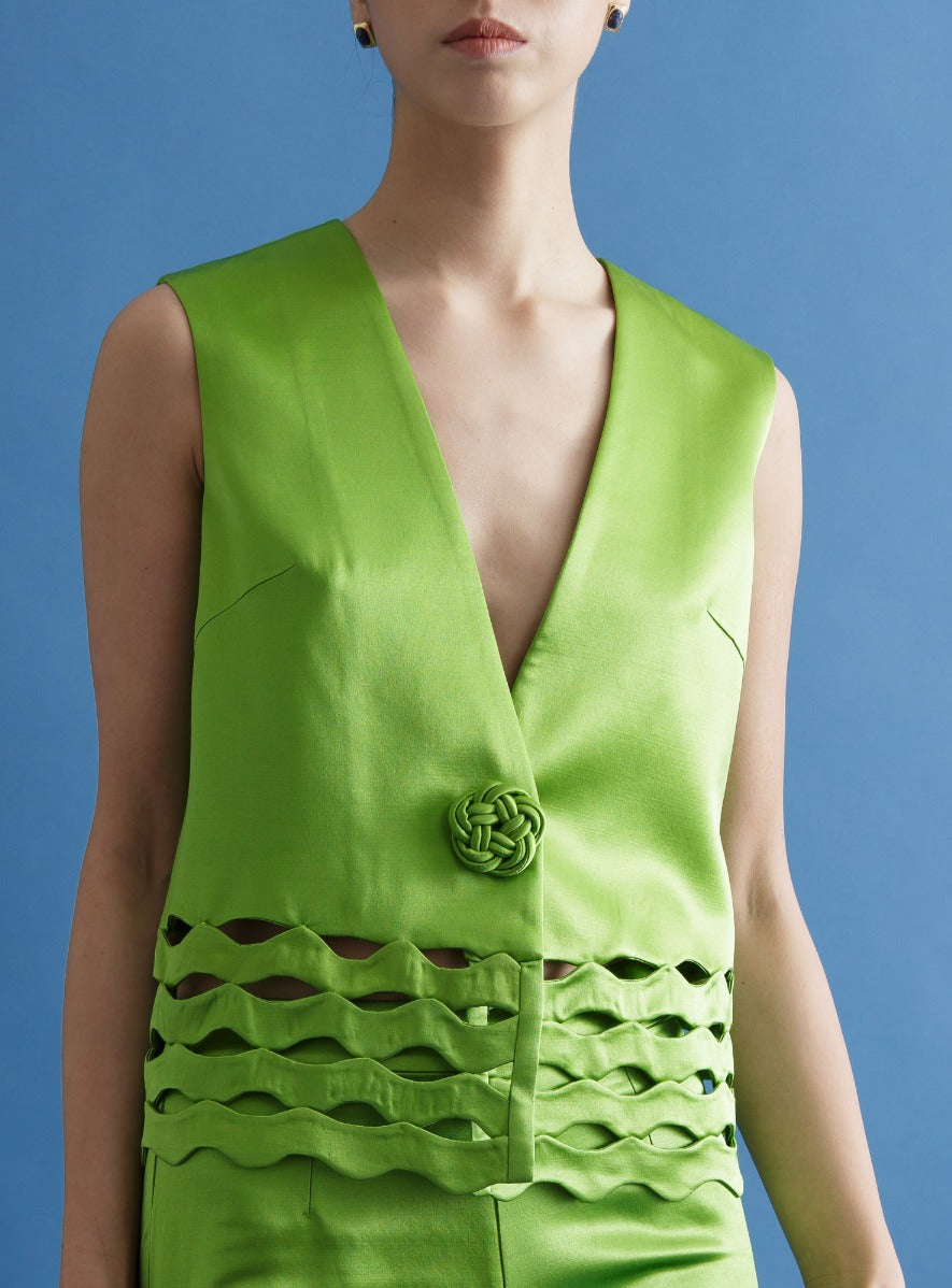 Green Waves Vest image 3