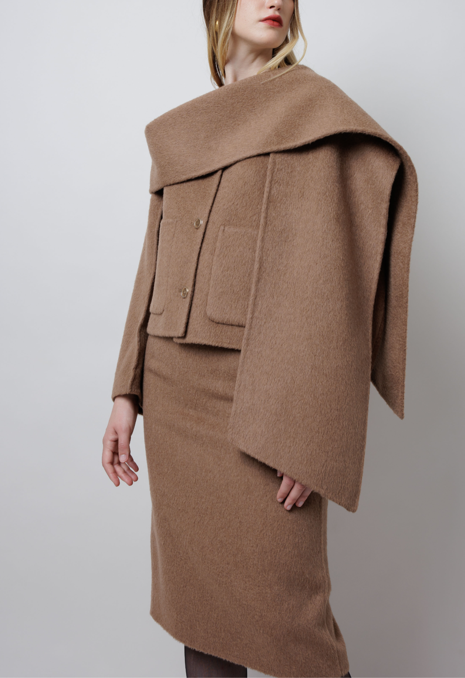 Cropped Camel Coat image 1