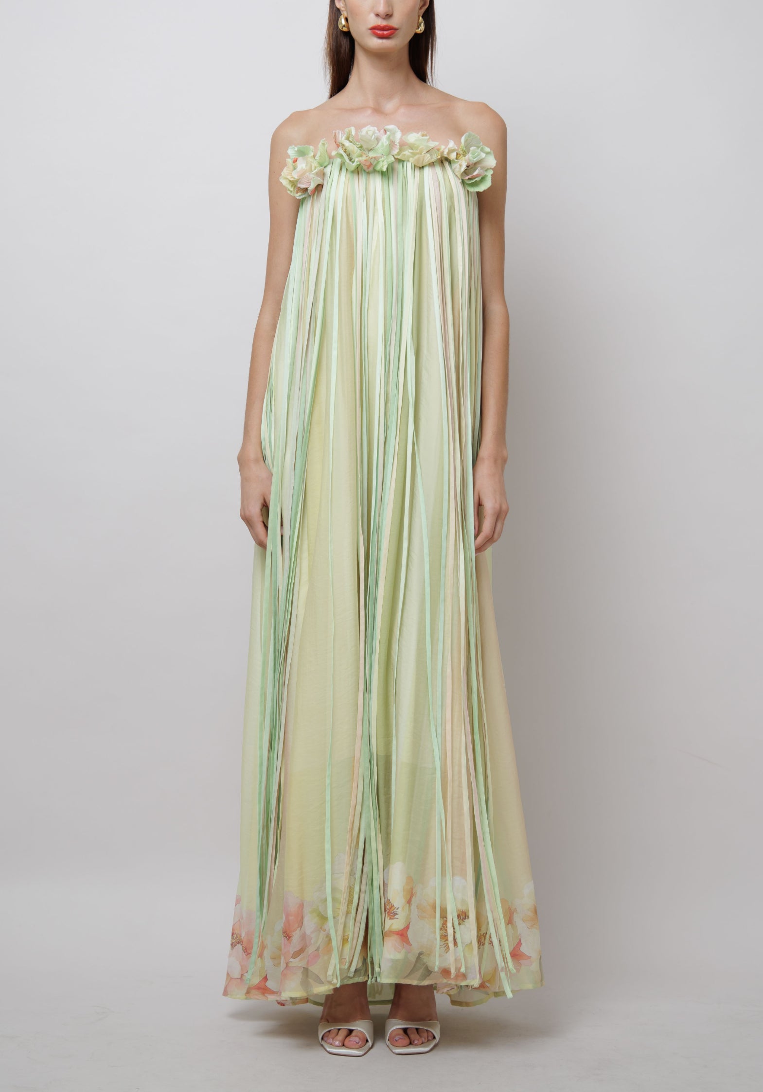 Fringed Floral Print Dress image 1