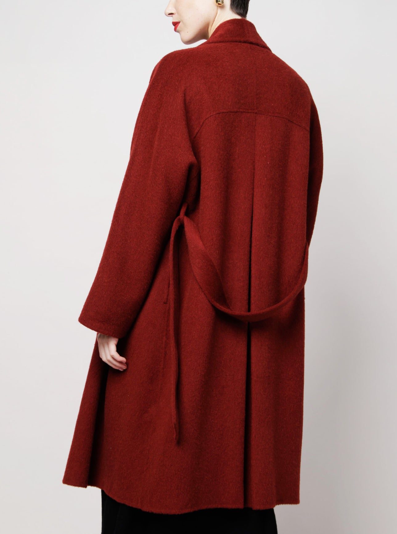 A-Line Camel Coat in Red image 1