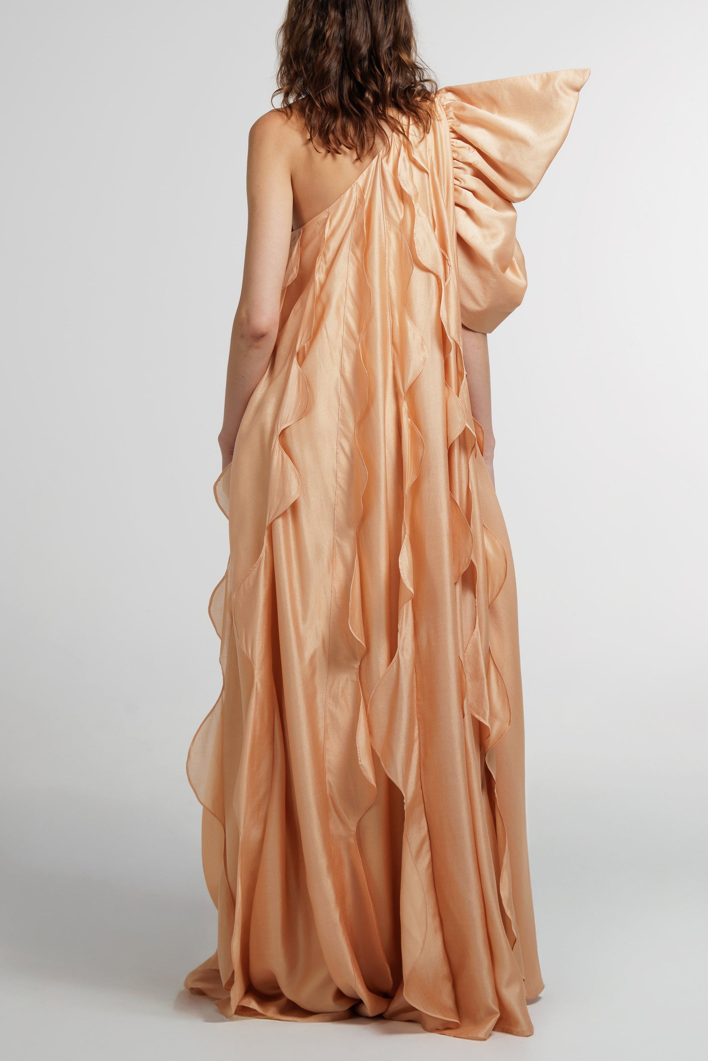 Asymmetric Butterfly Sleeve Dress