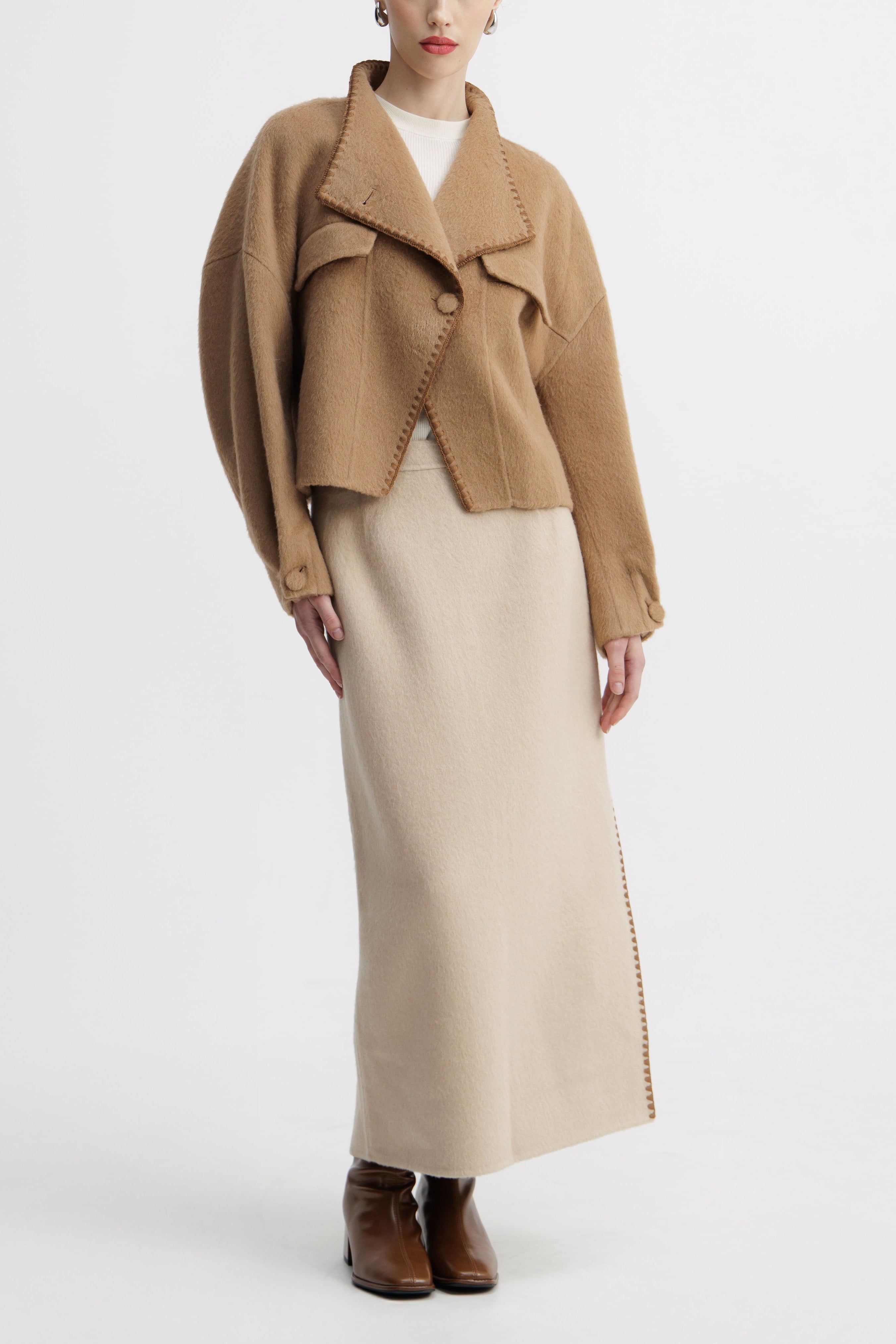 Sienna Ecru Column Skirt