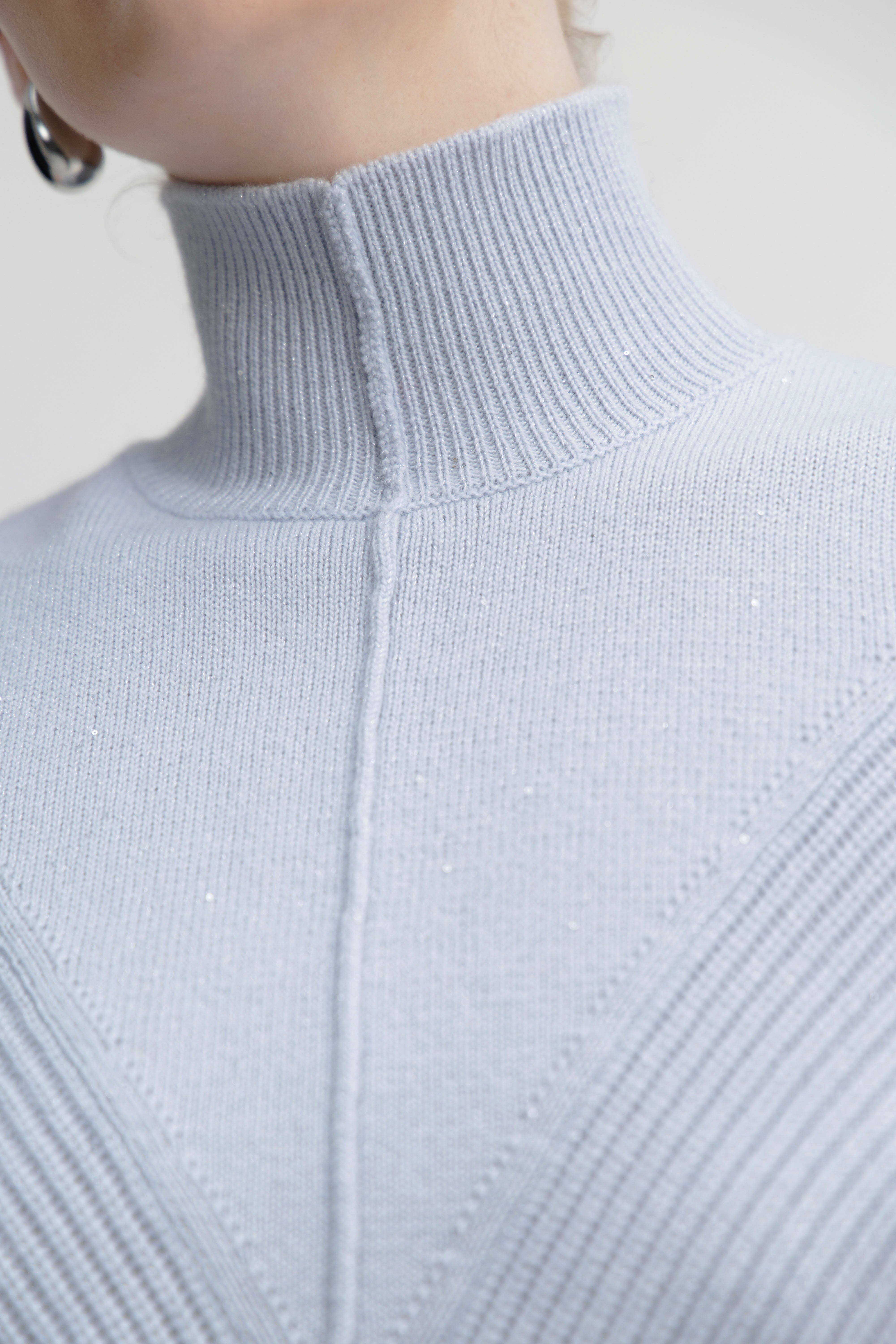 Pale Iris Cold Shoulder Knit