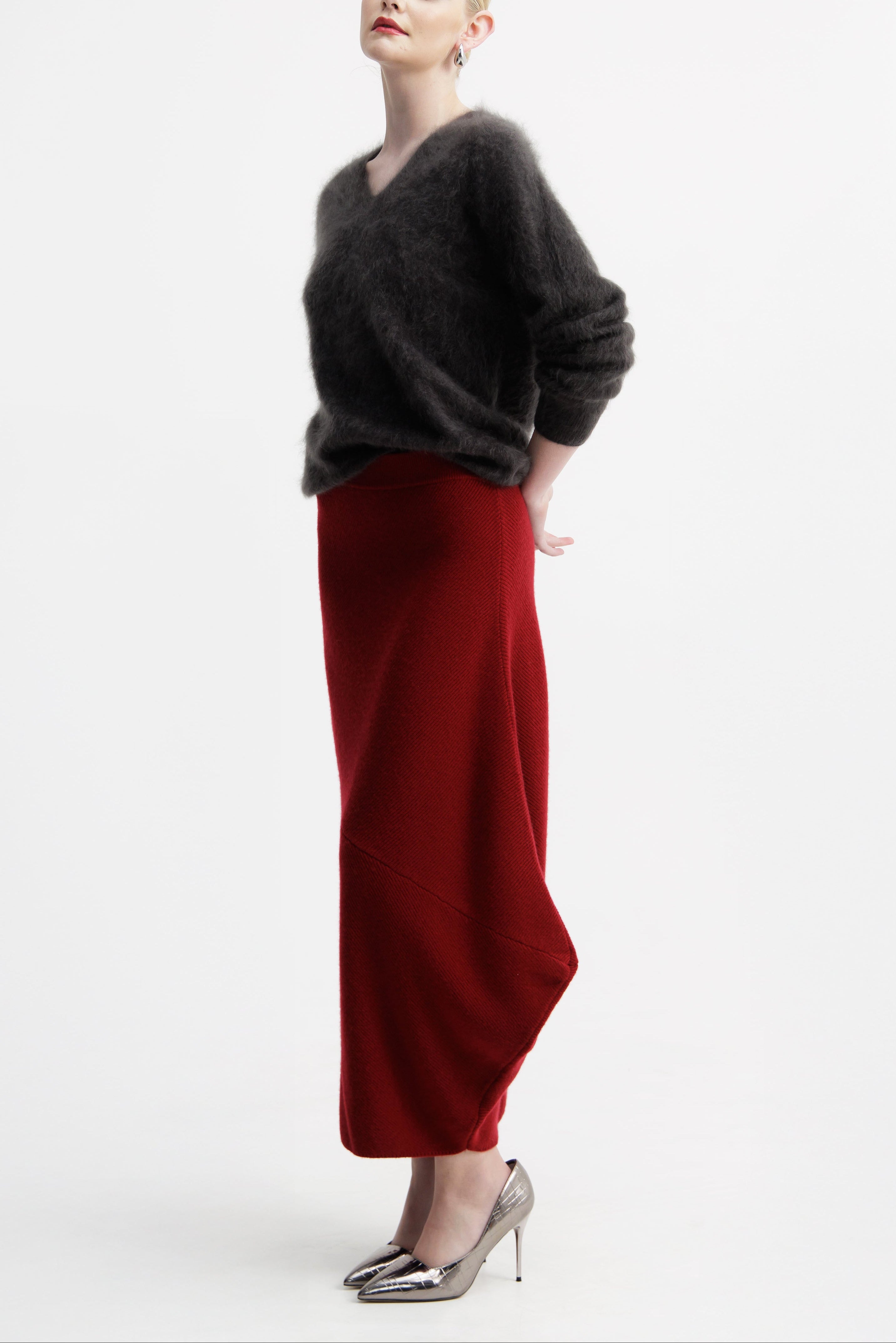 Amaryllis Panelled Drape Skirt