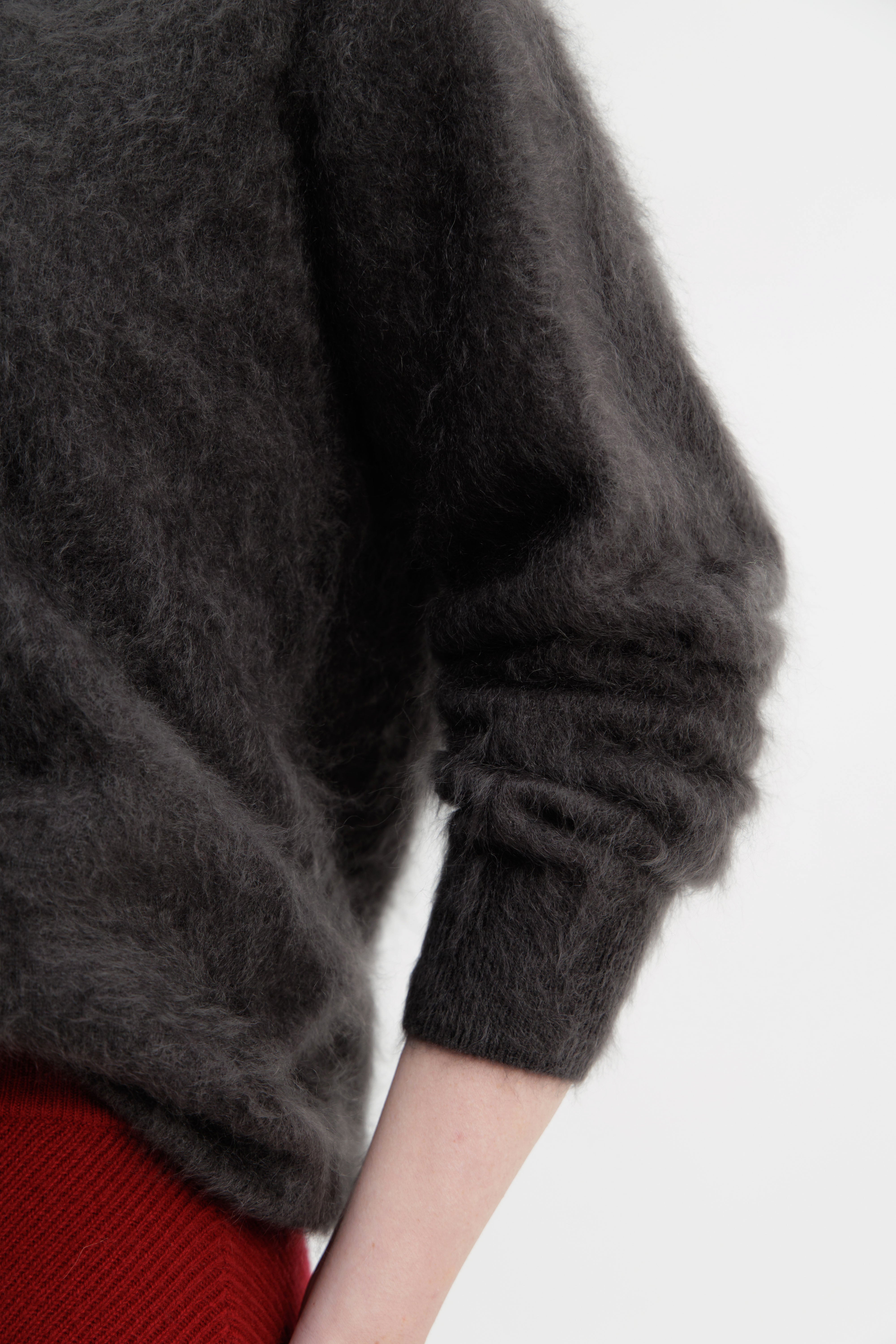 Midnight Orchid Brushed V-Neck Knit