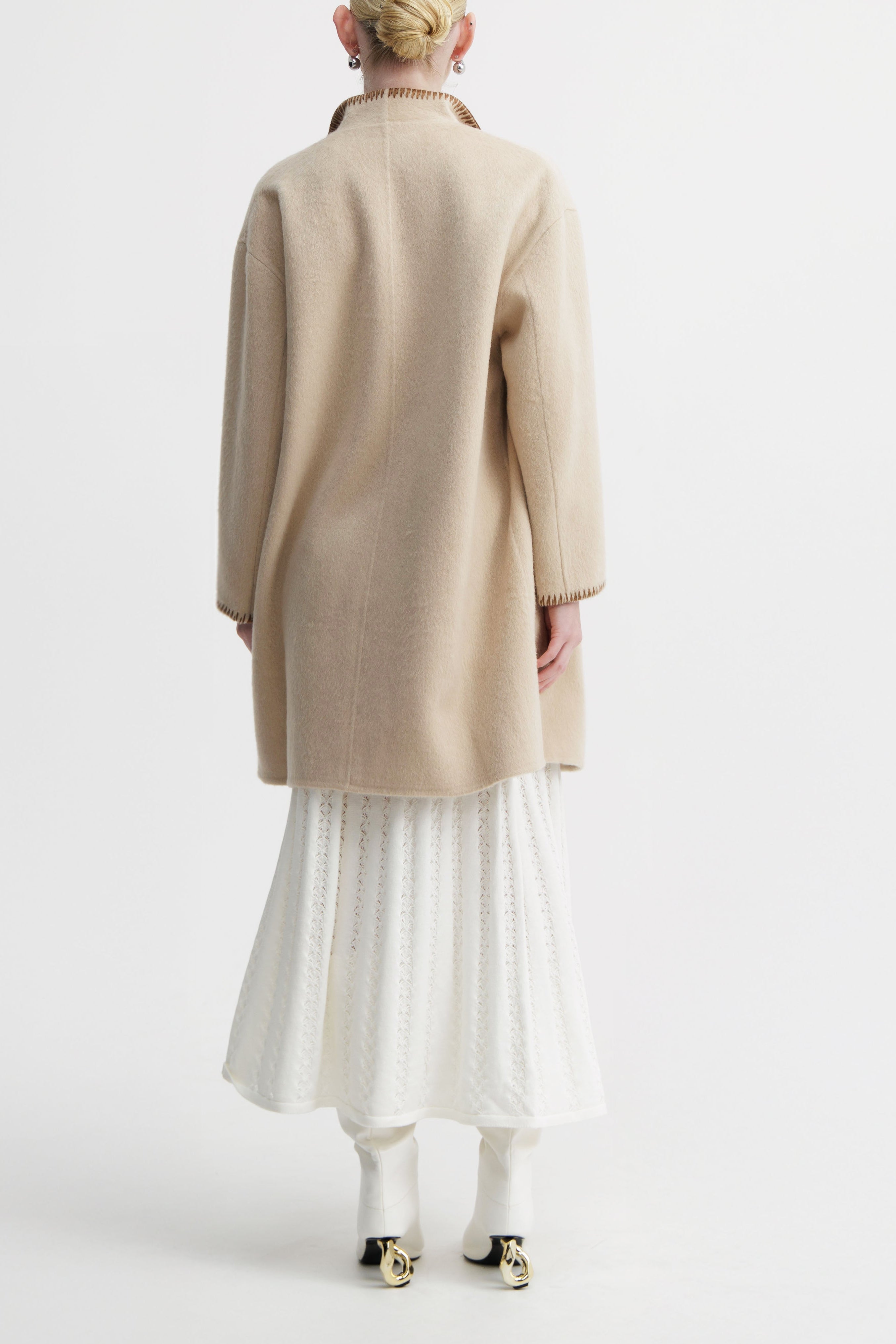 Sienna Ecru Straight Coat
