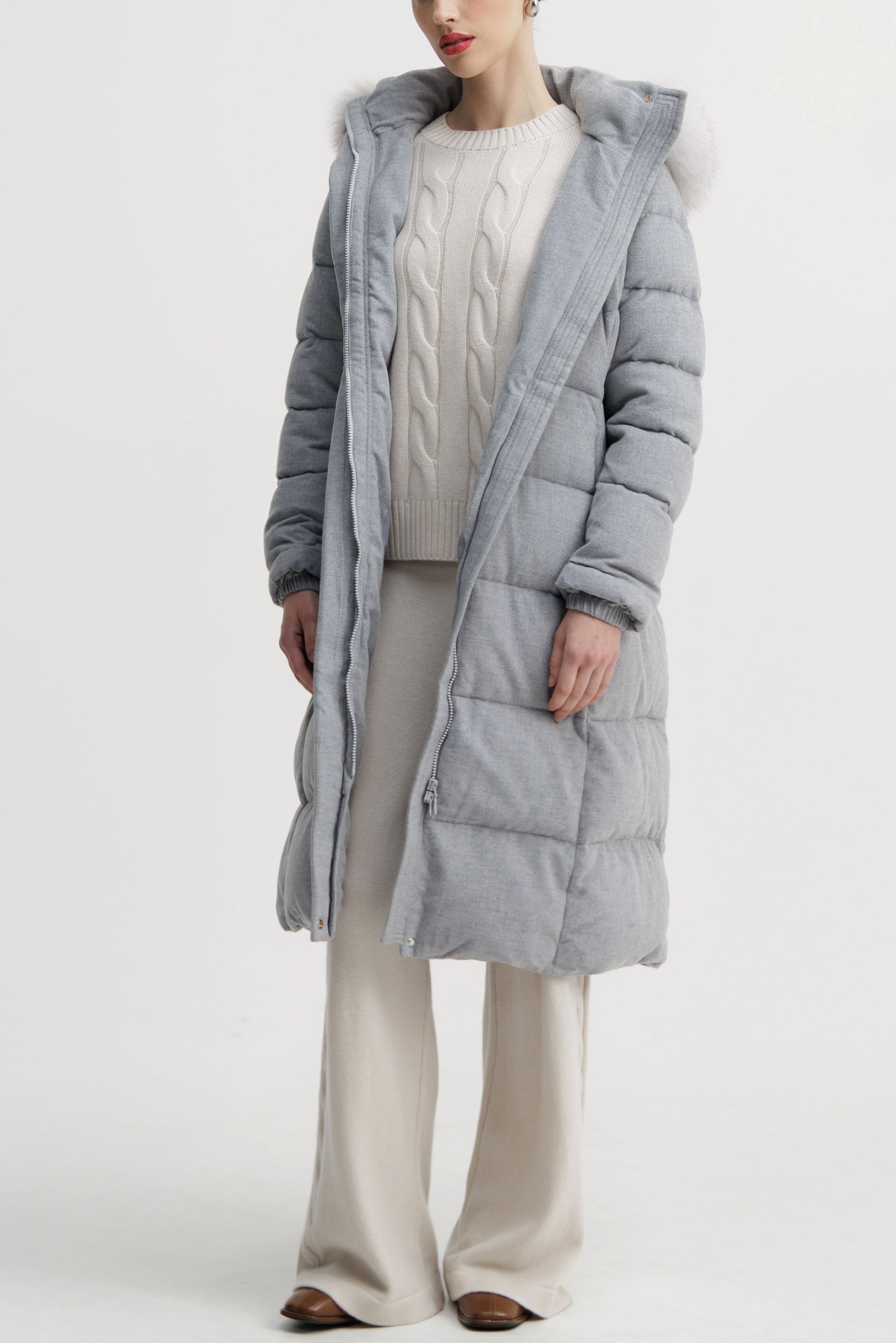 Dust Iris Winterline Quilted Coat