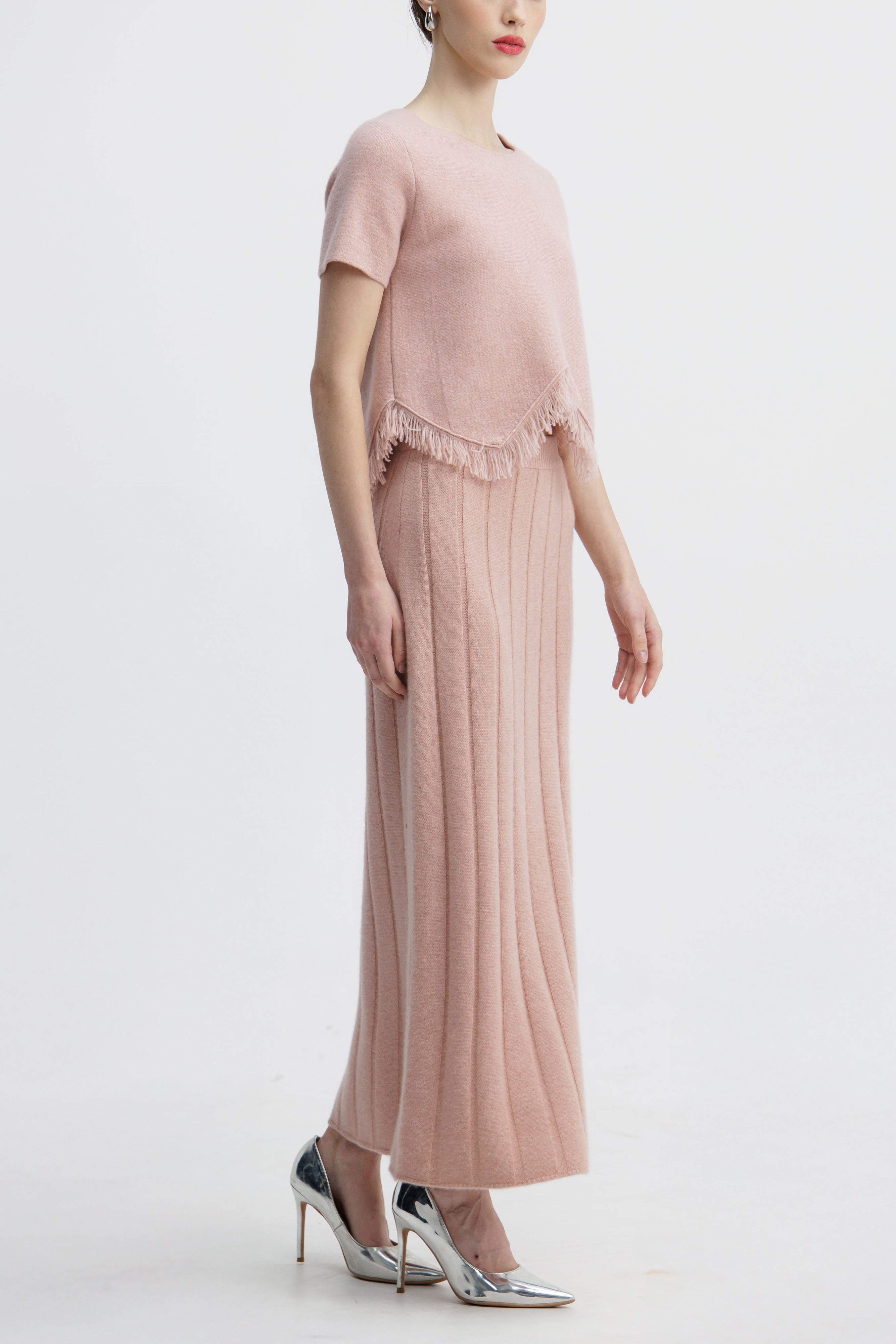 Peony Fringe Knit Top