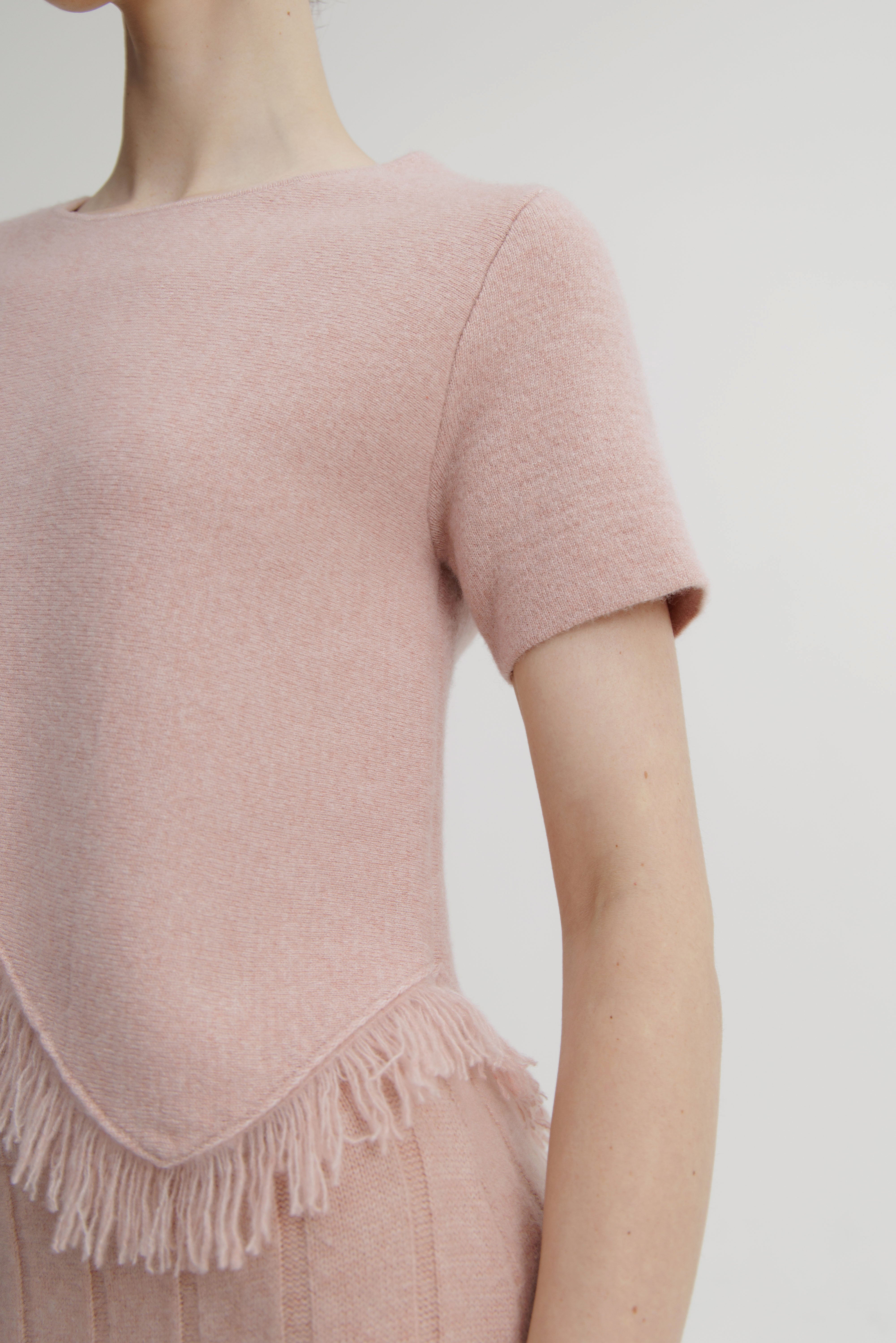 Peony Fringe Knit Top