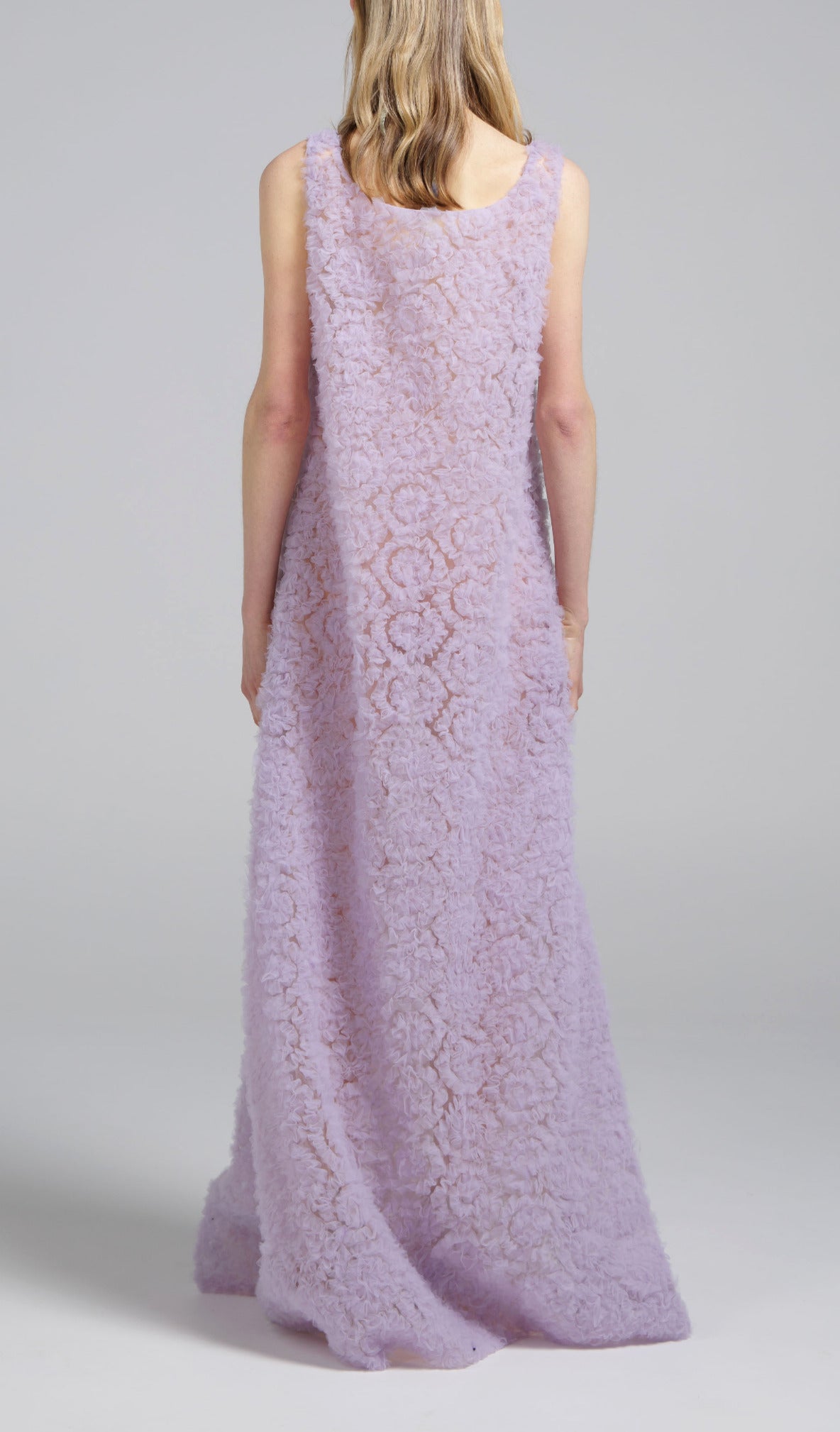 Purple Sheer Petal Maxi Dress