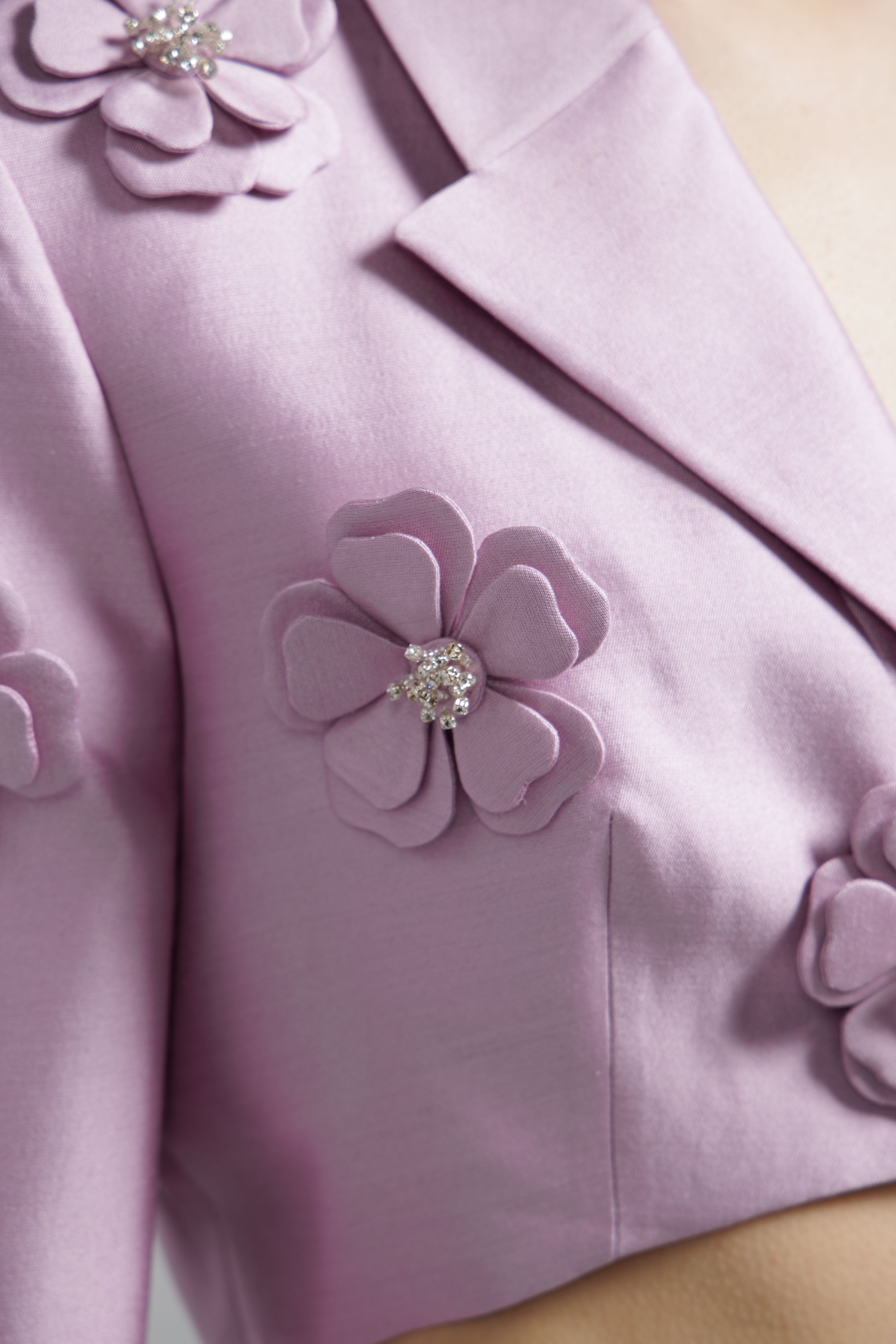 Purple Petal Cropped Blazer