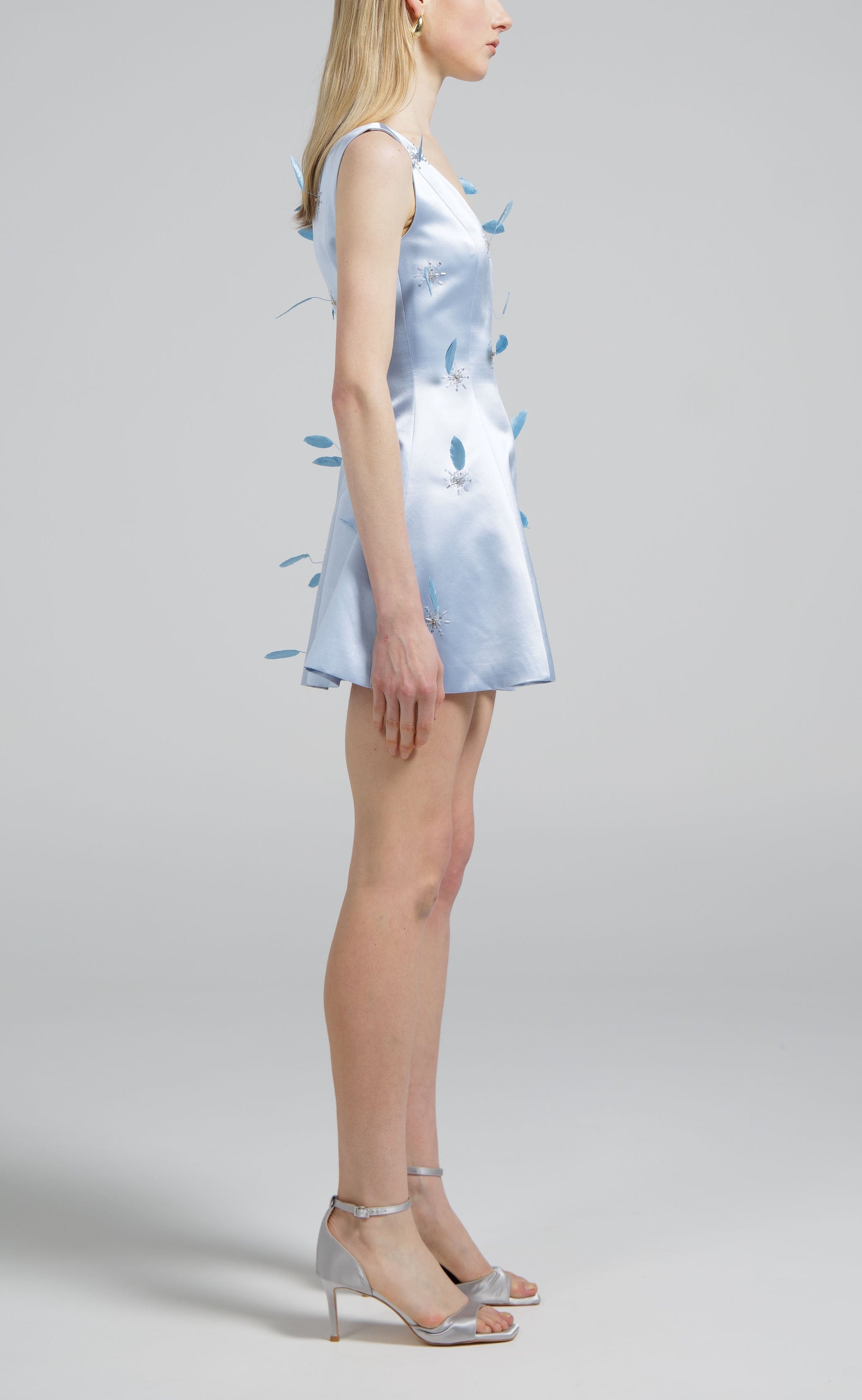 Ice Leaf Drift Mini Dress