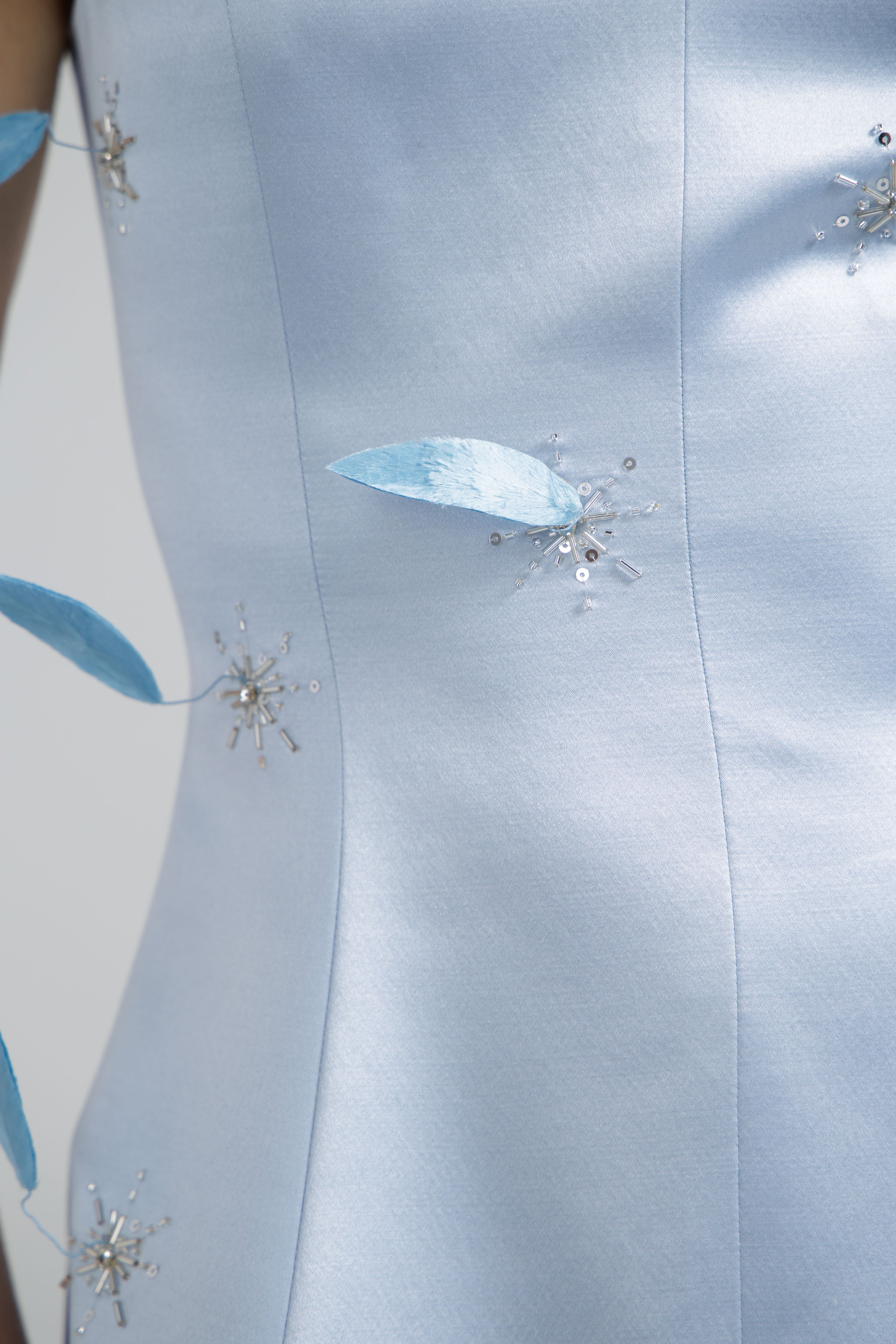 Ice Leaf Drift Mini Dress
