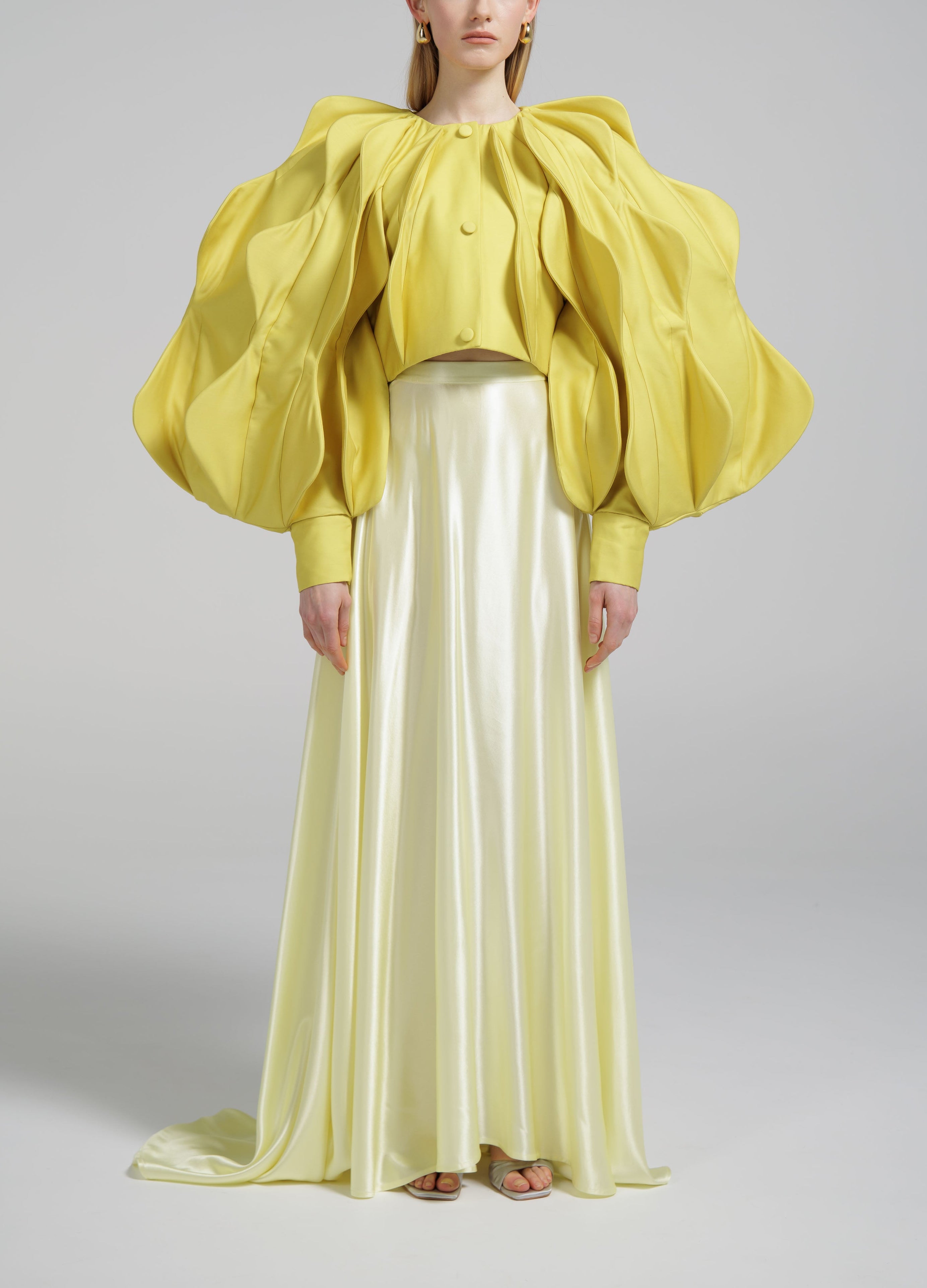 Yellow Sculpted Volume Jacket