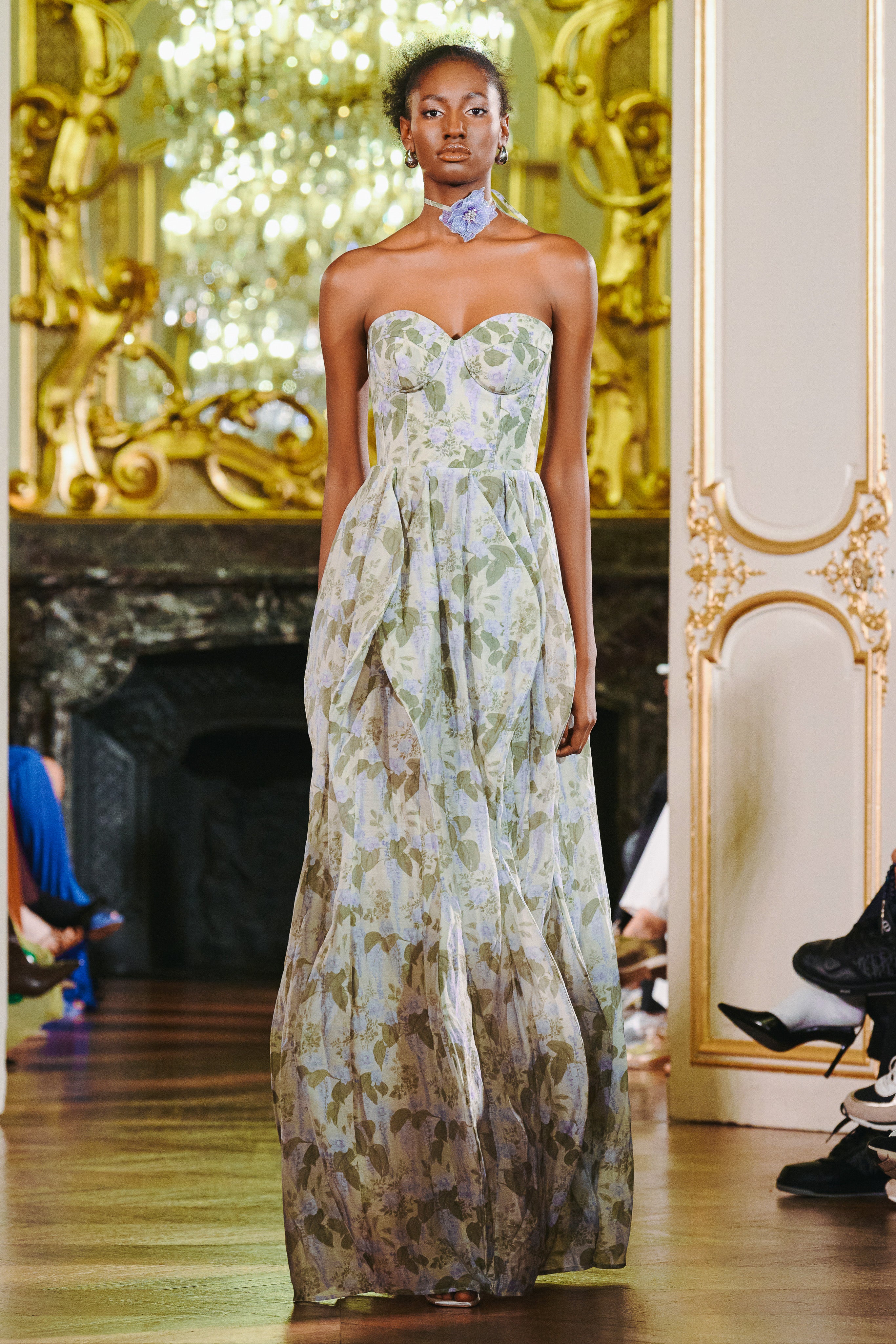 Garden Reverie Strapless Sweetheart Bodice Gown