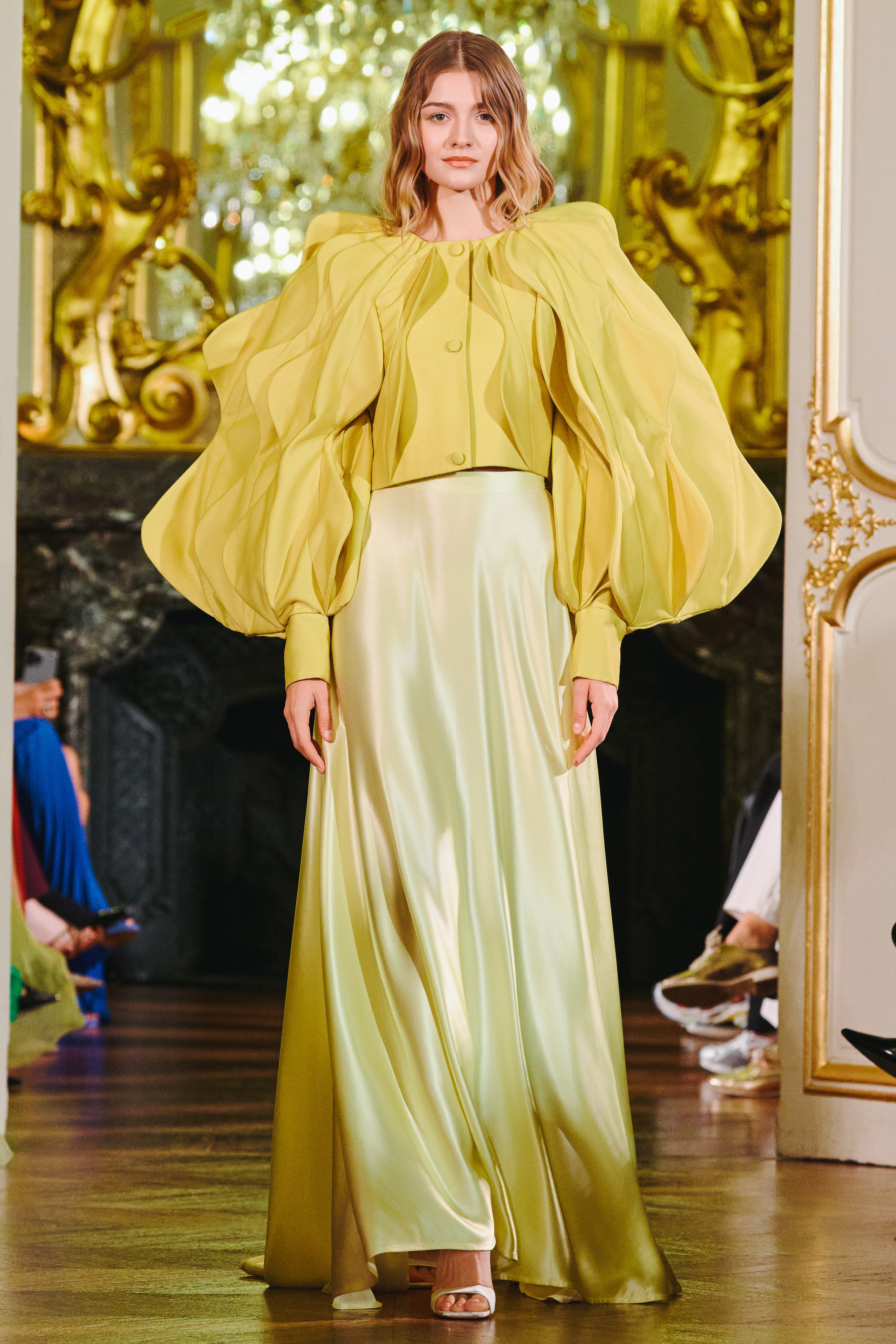 Yellow Sculpted Volume Jacket