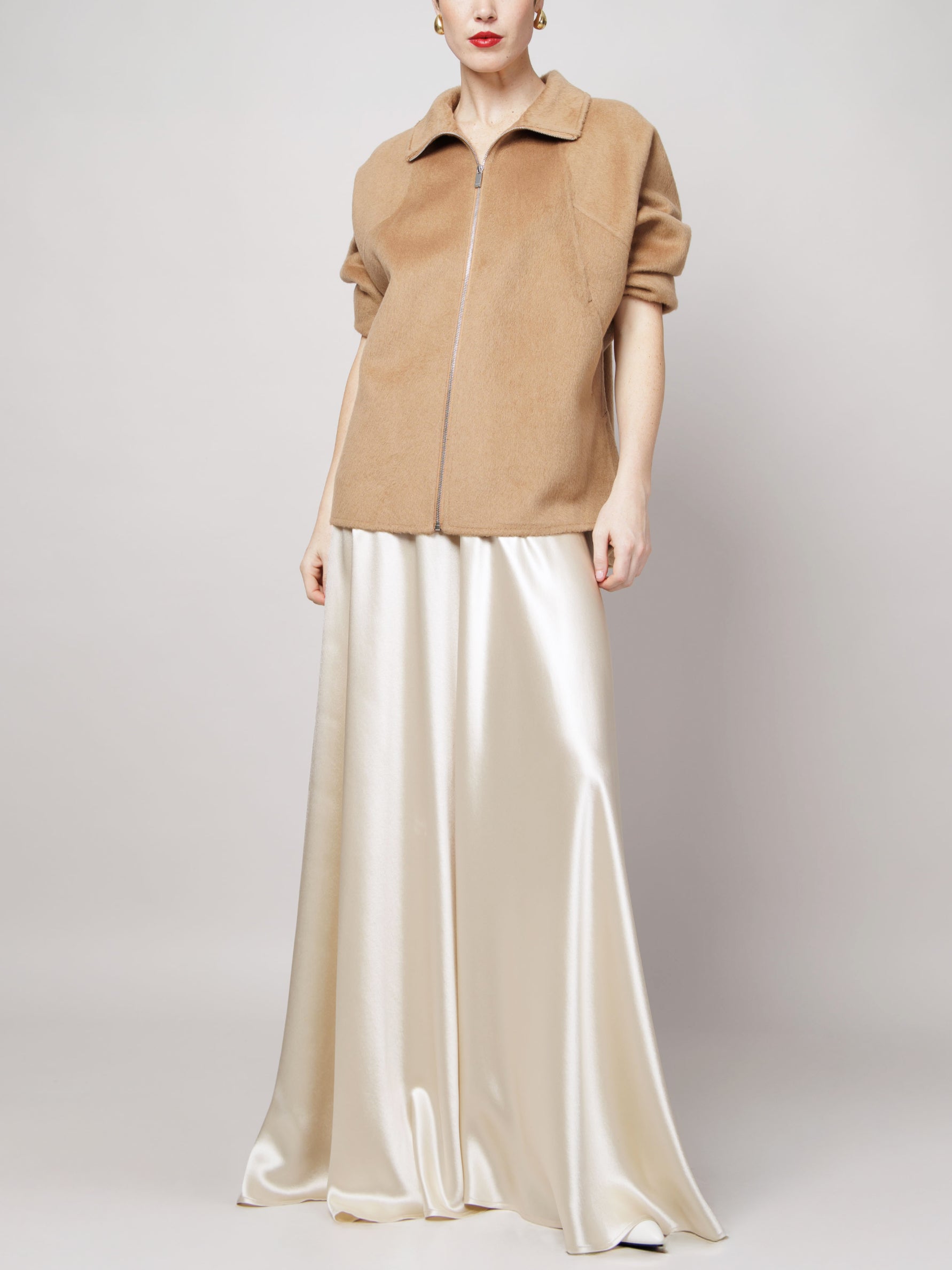 Zip Front Camel Jacket image 1