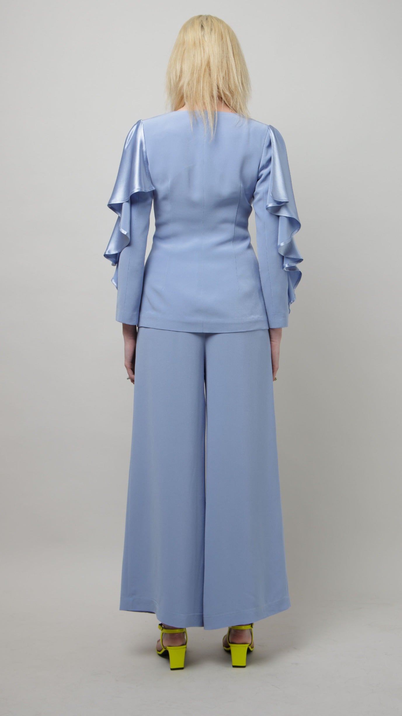 Signature Ruffle Suit Set in Powder Blue image 3