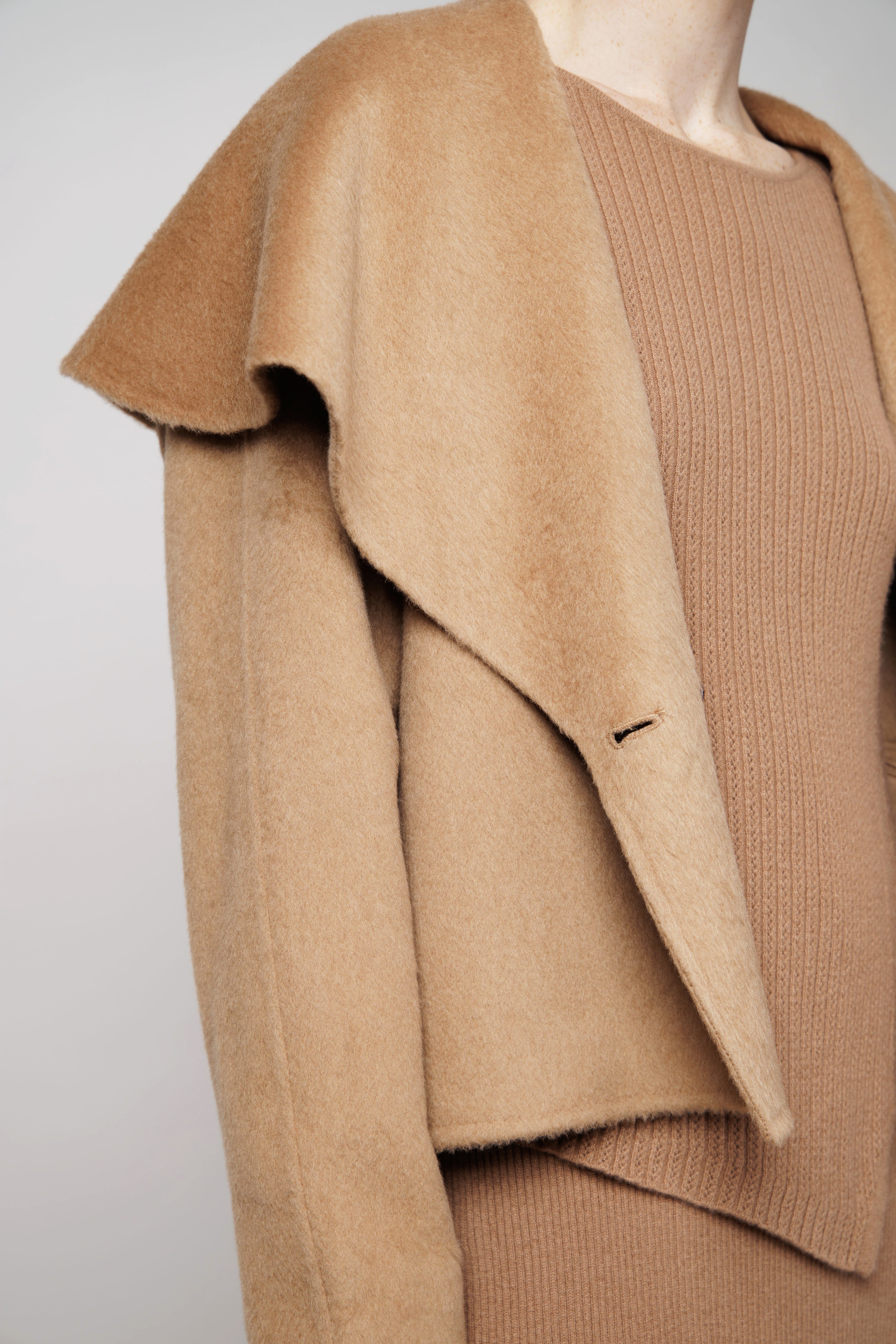 Cropped Shawl Collar Coat image 1