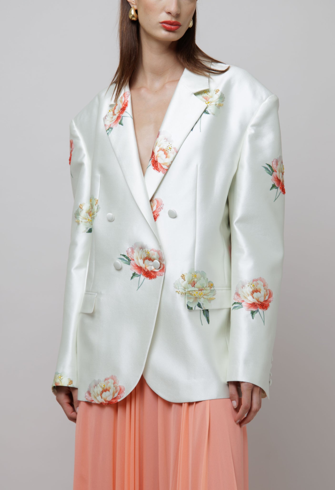 Embroidered Peony Blazer image 0