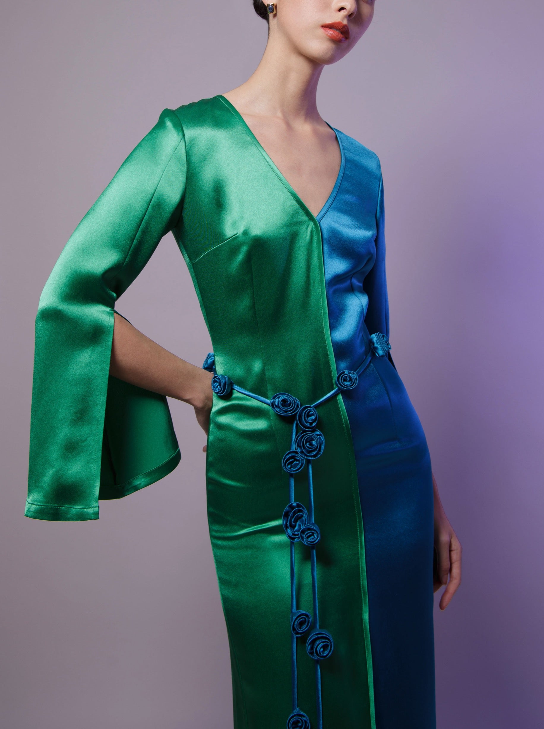 Two-Tone Split Dress image 0