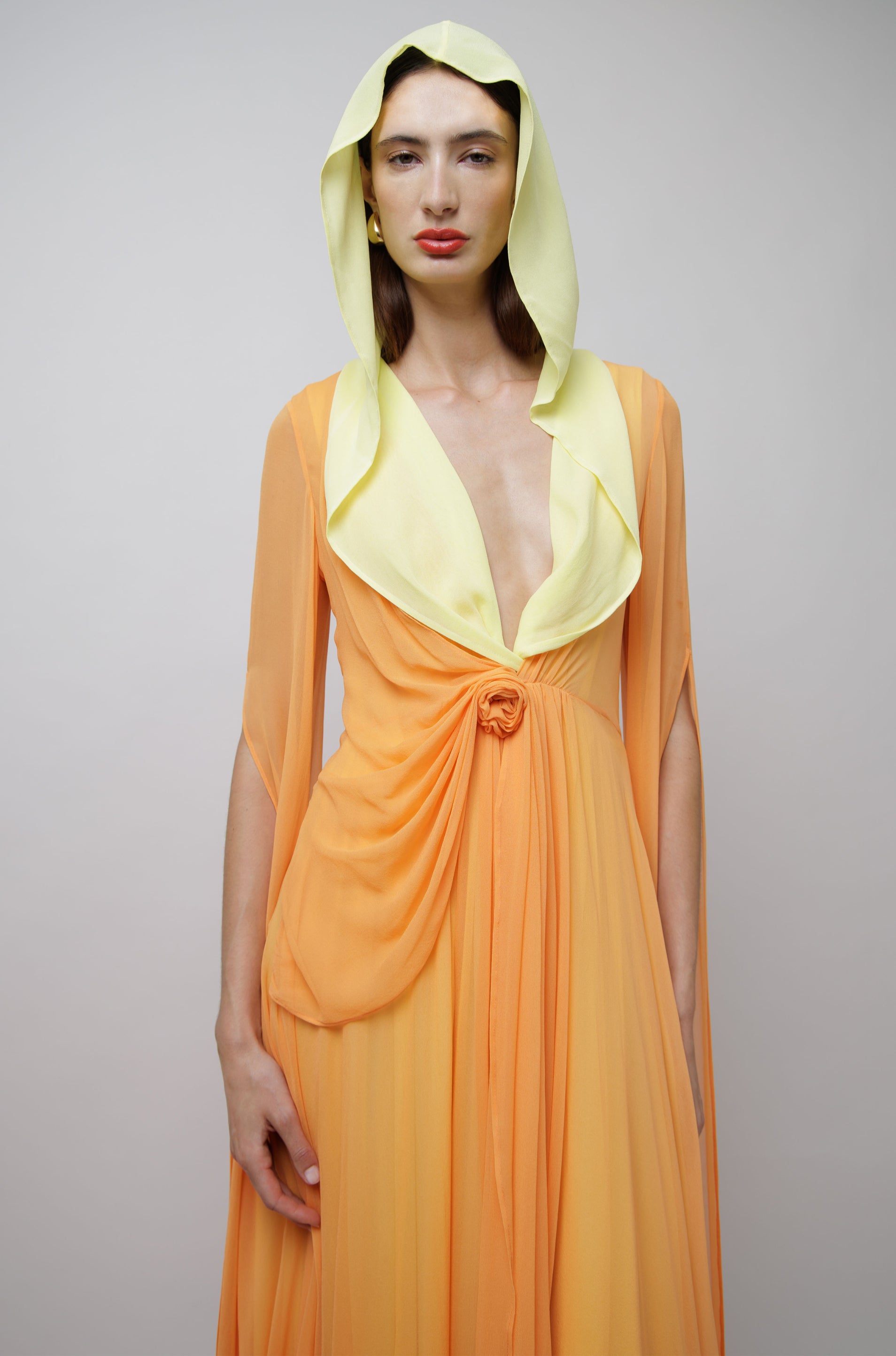 Draped two-tone gown image 2