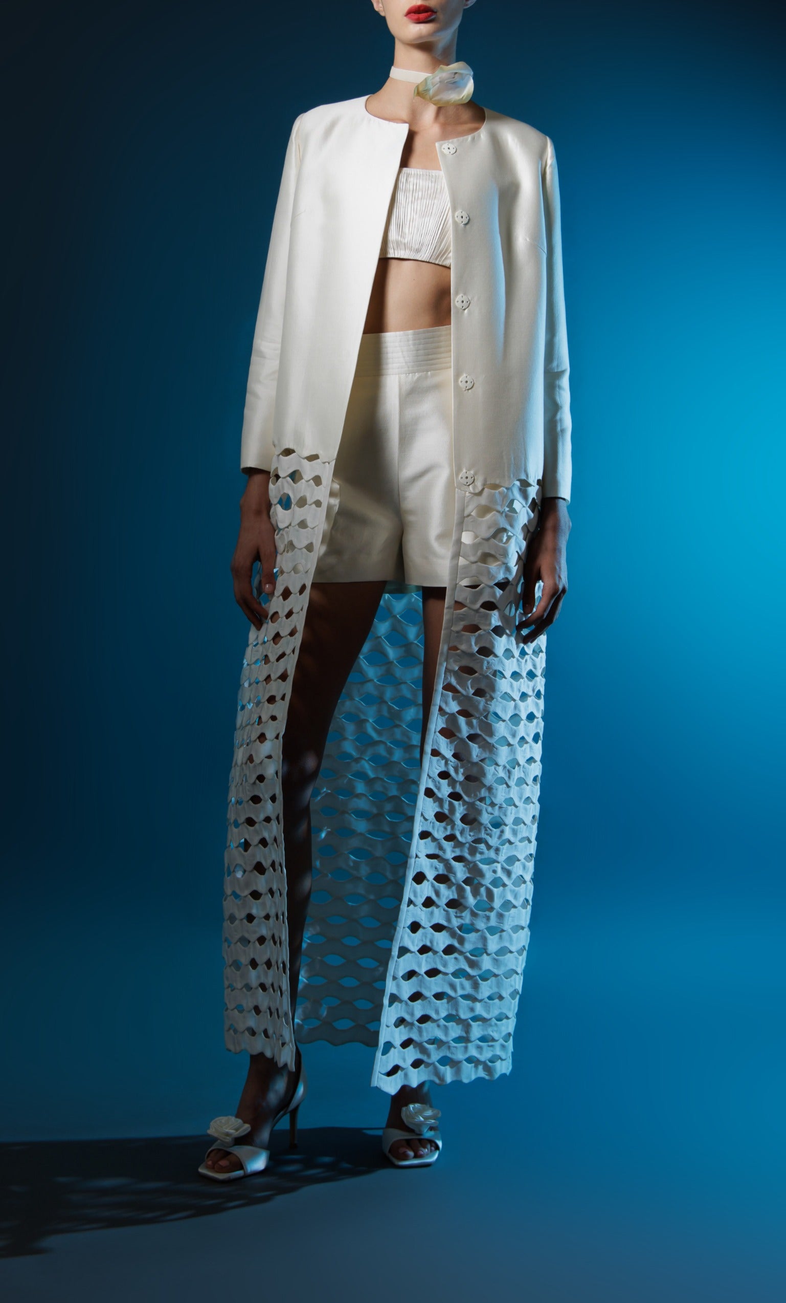 Silk-Wool Waves Coat image 0