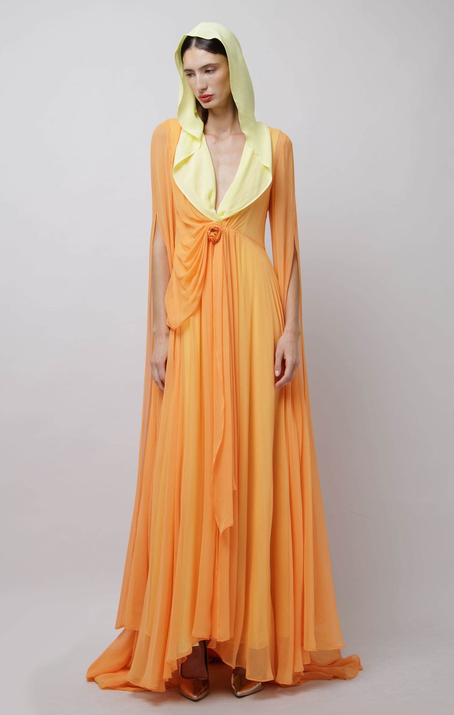 Draped two-tone gown image 0