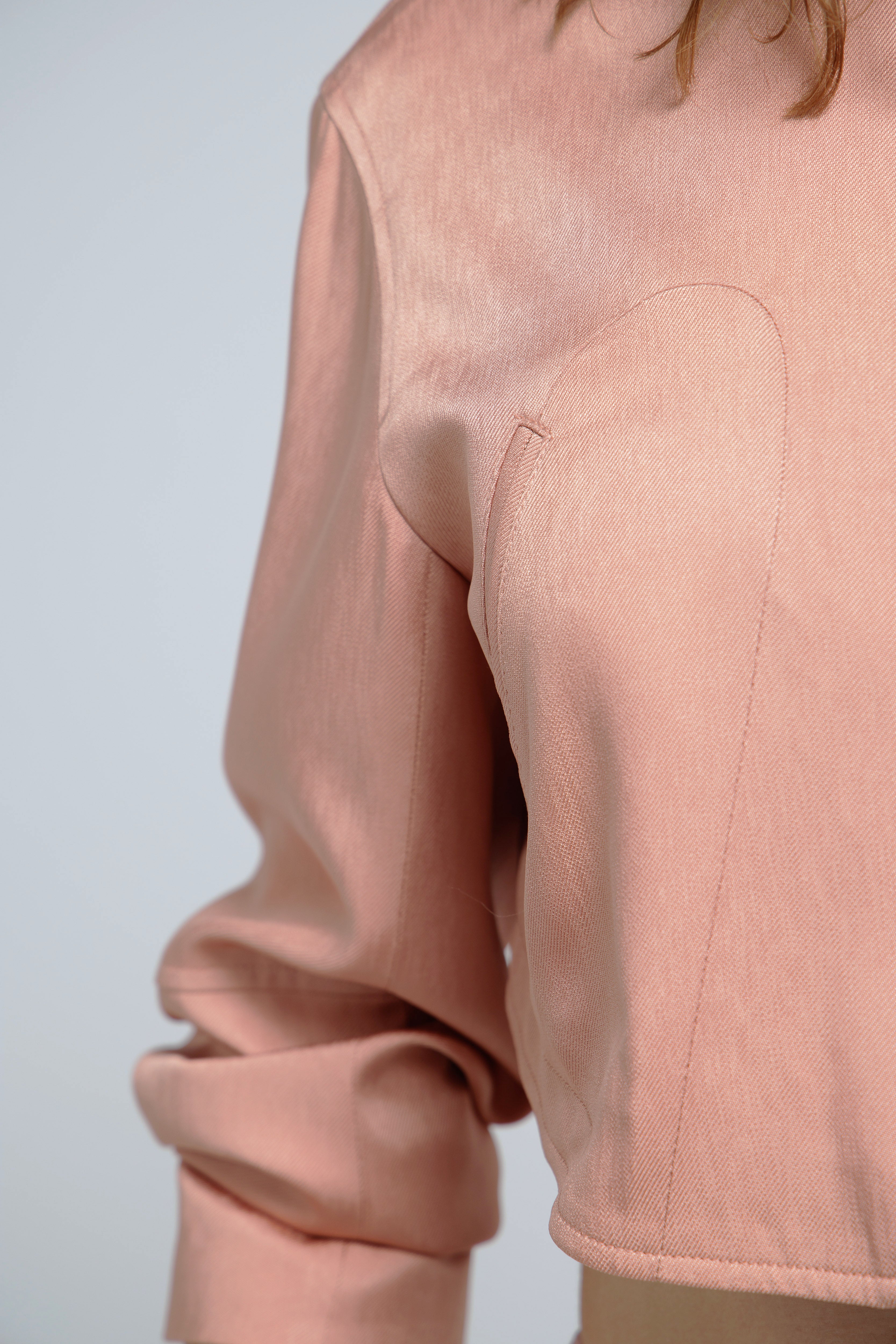 Cropped Collarless Jacket