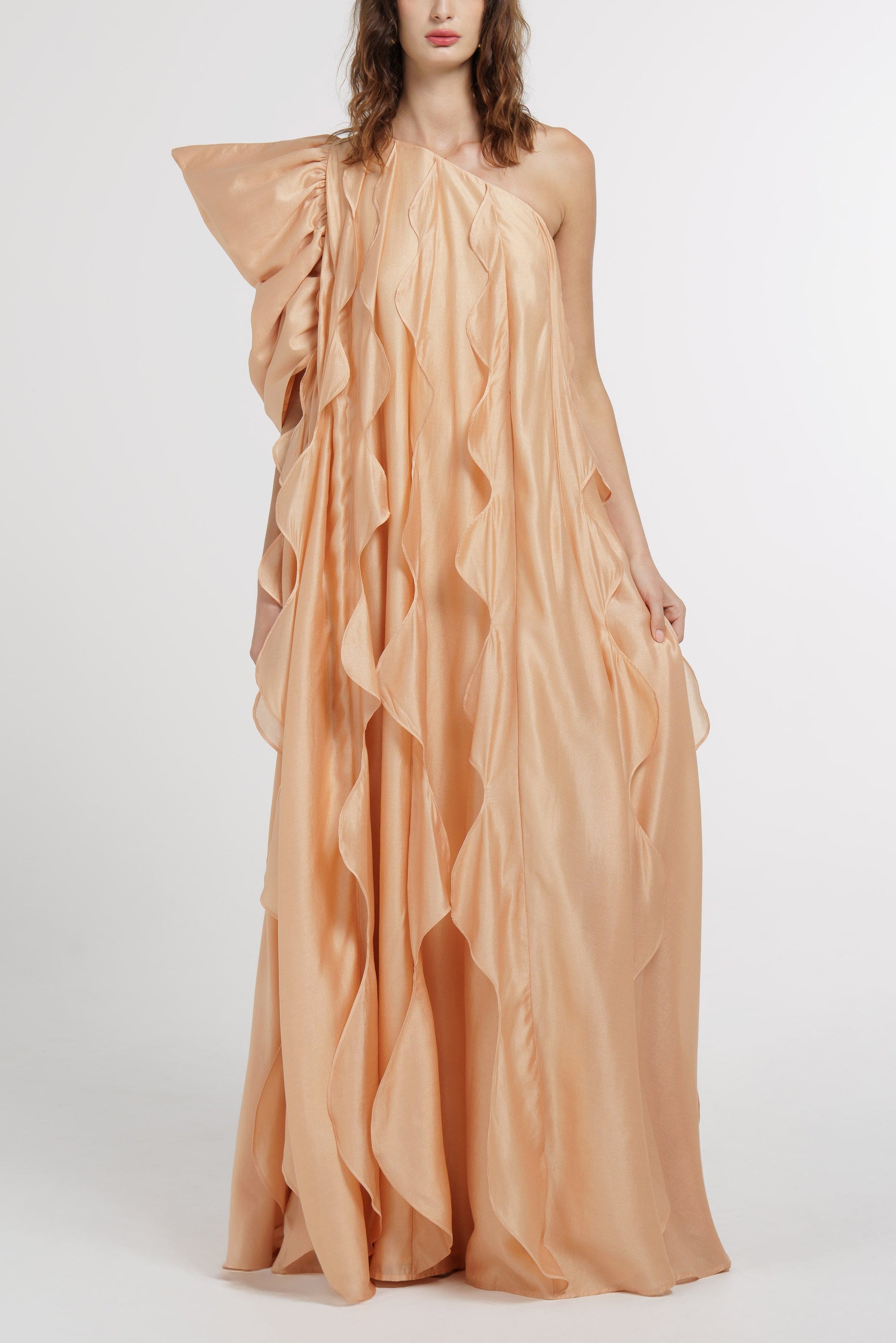 Asymmetric Butterfly Sleeve Dress
