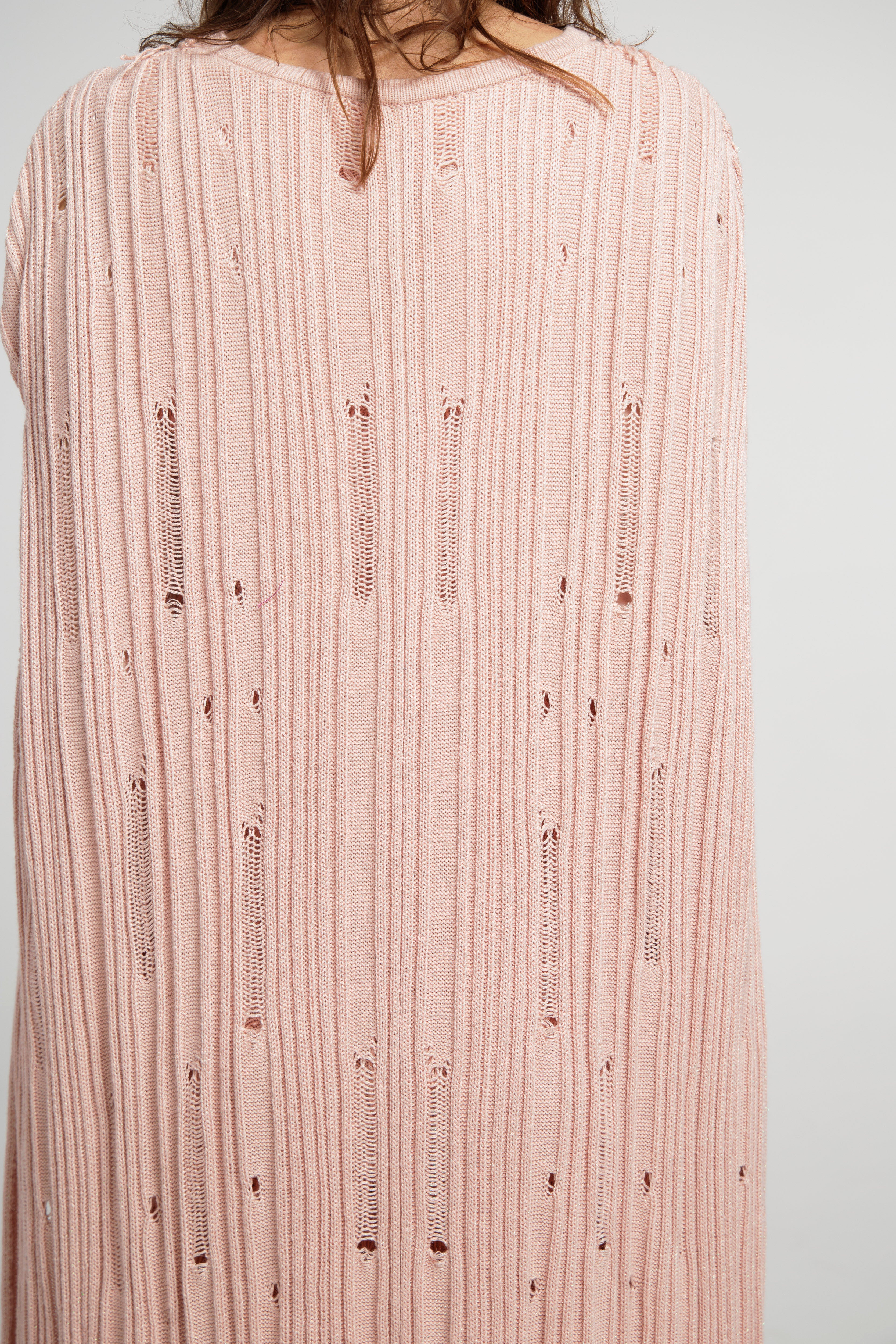 Fringe Cape Knit Maxi Dress
