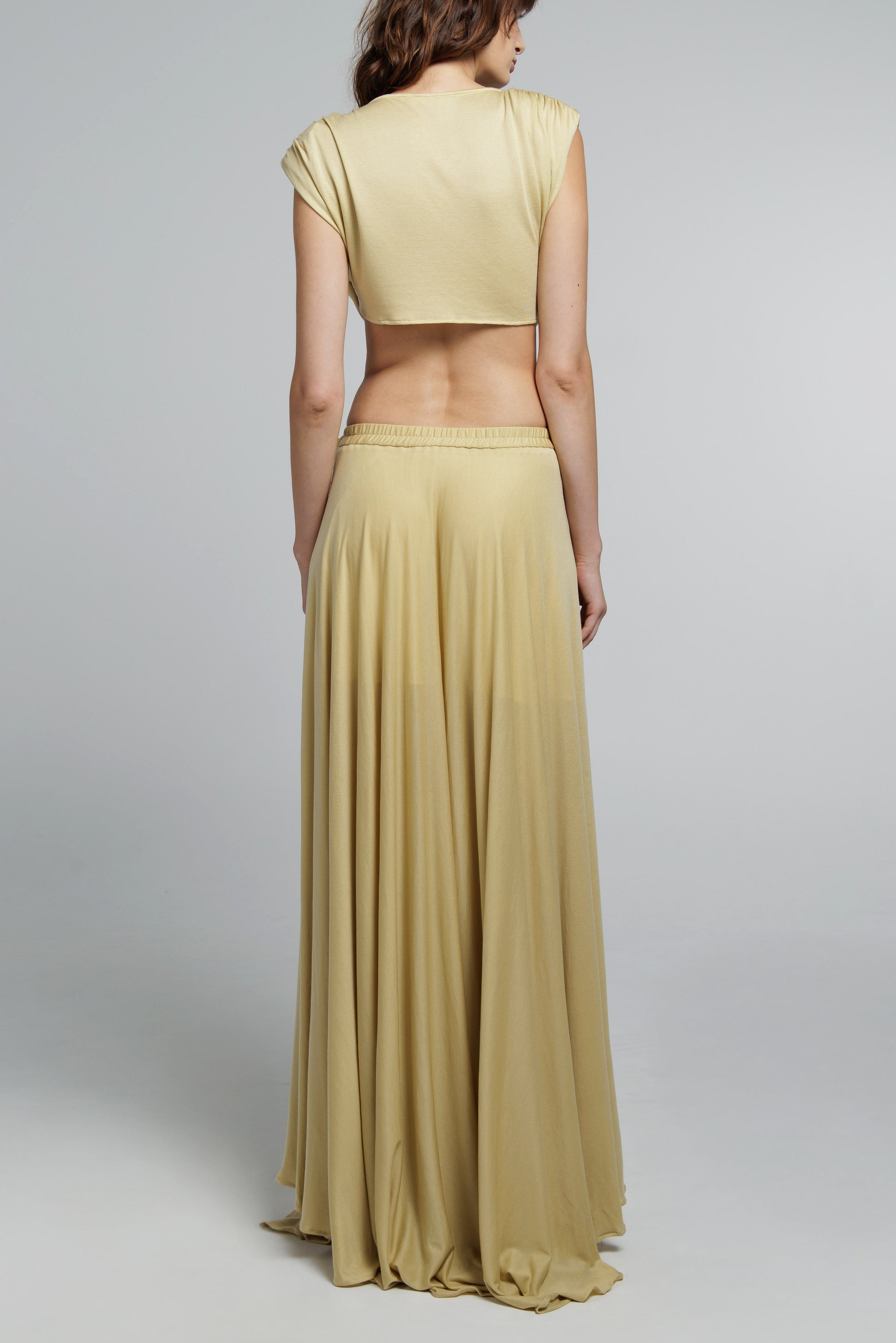 Draped High Neck Top