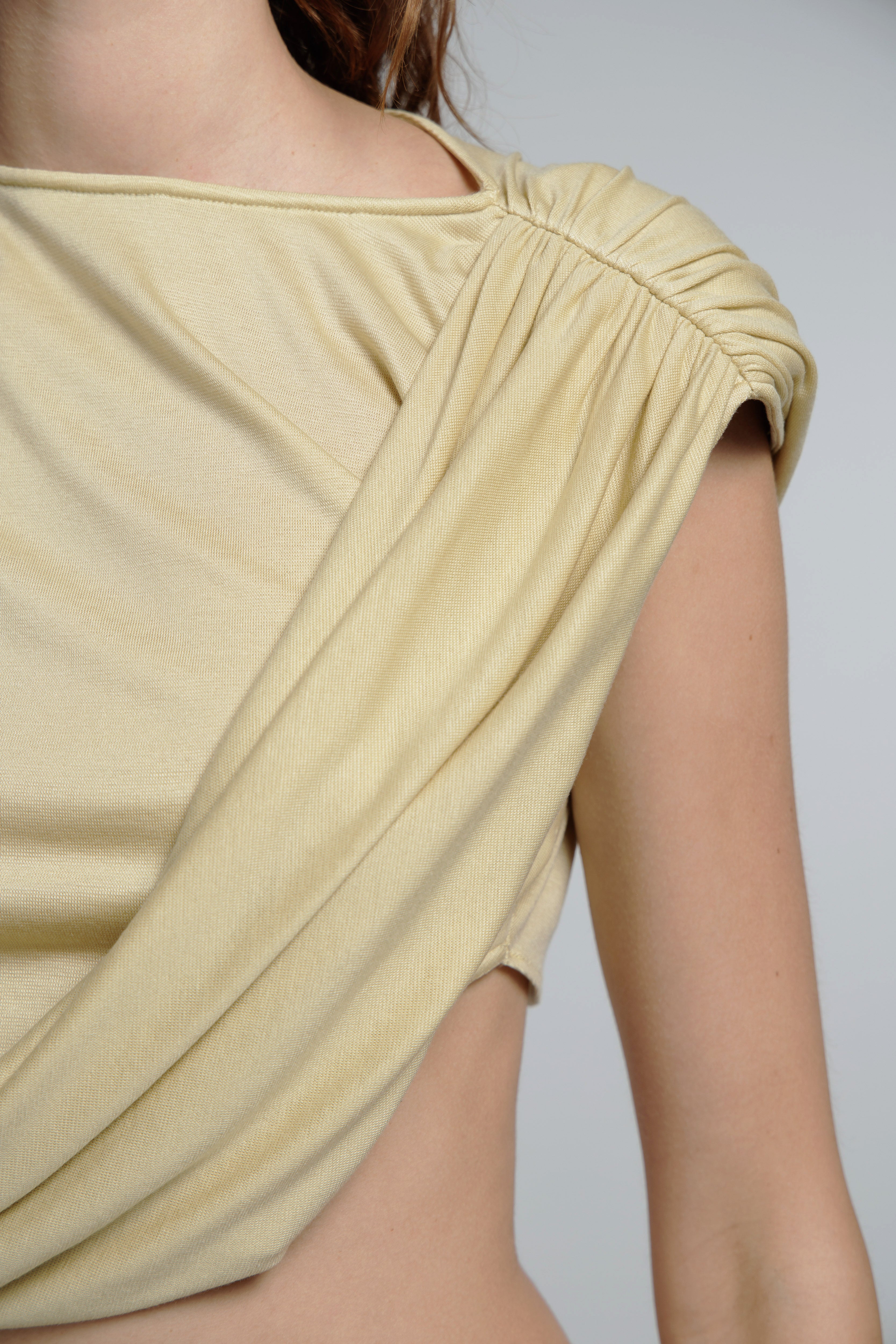 Draped High Neck Top