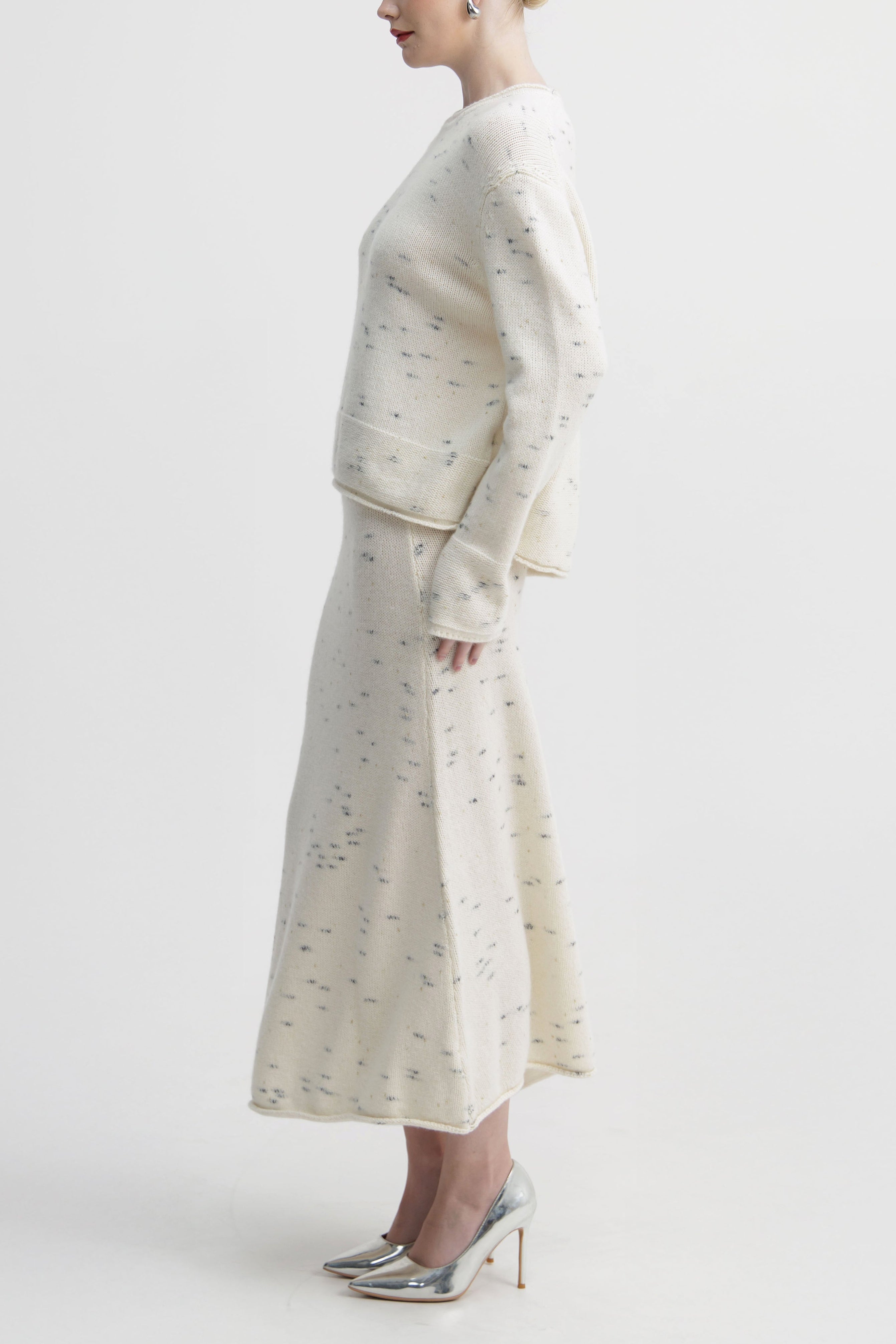 Camellia Mélange Knit Skirt
