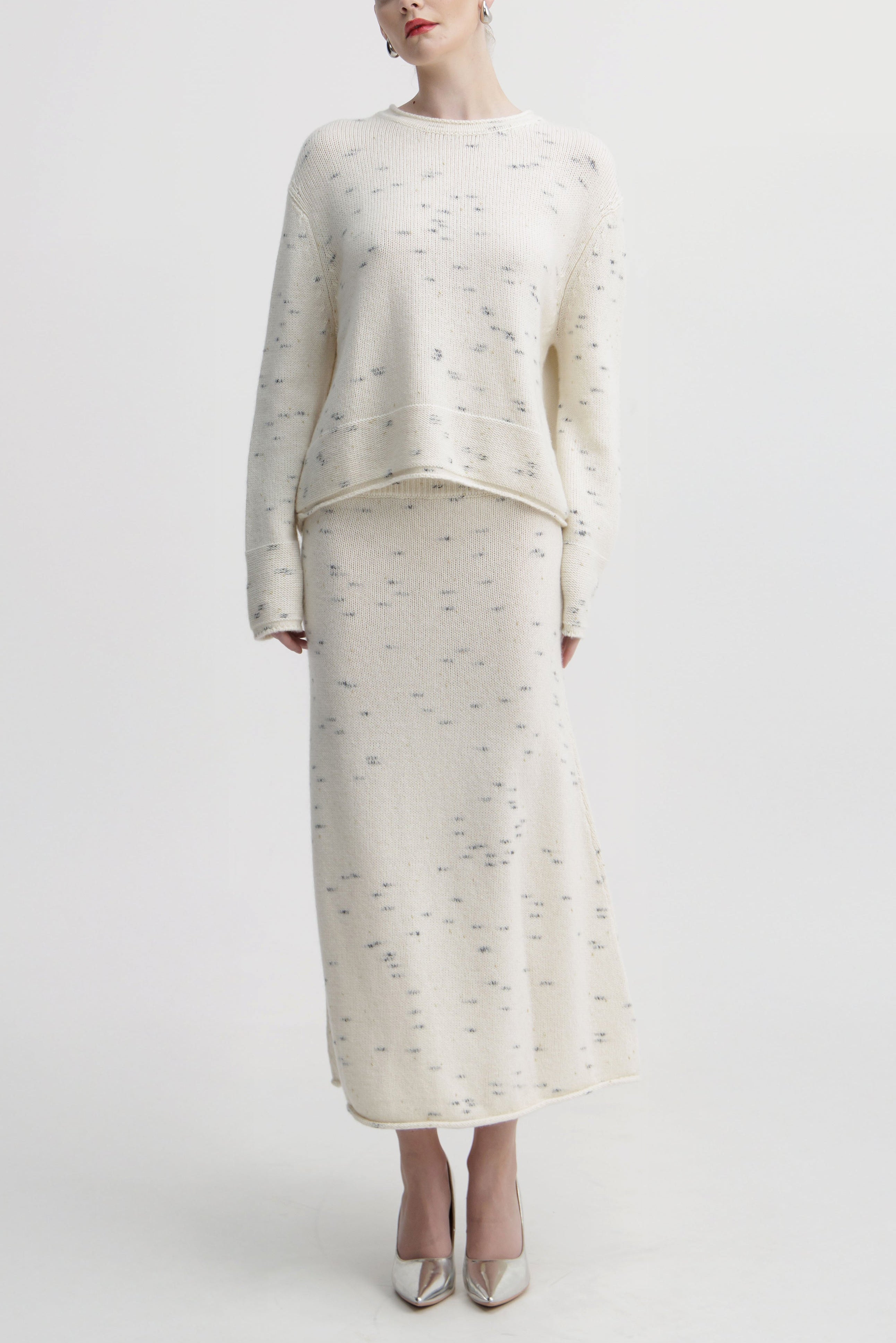 Camellia Mélange Knit Skirt