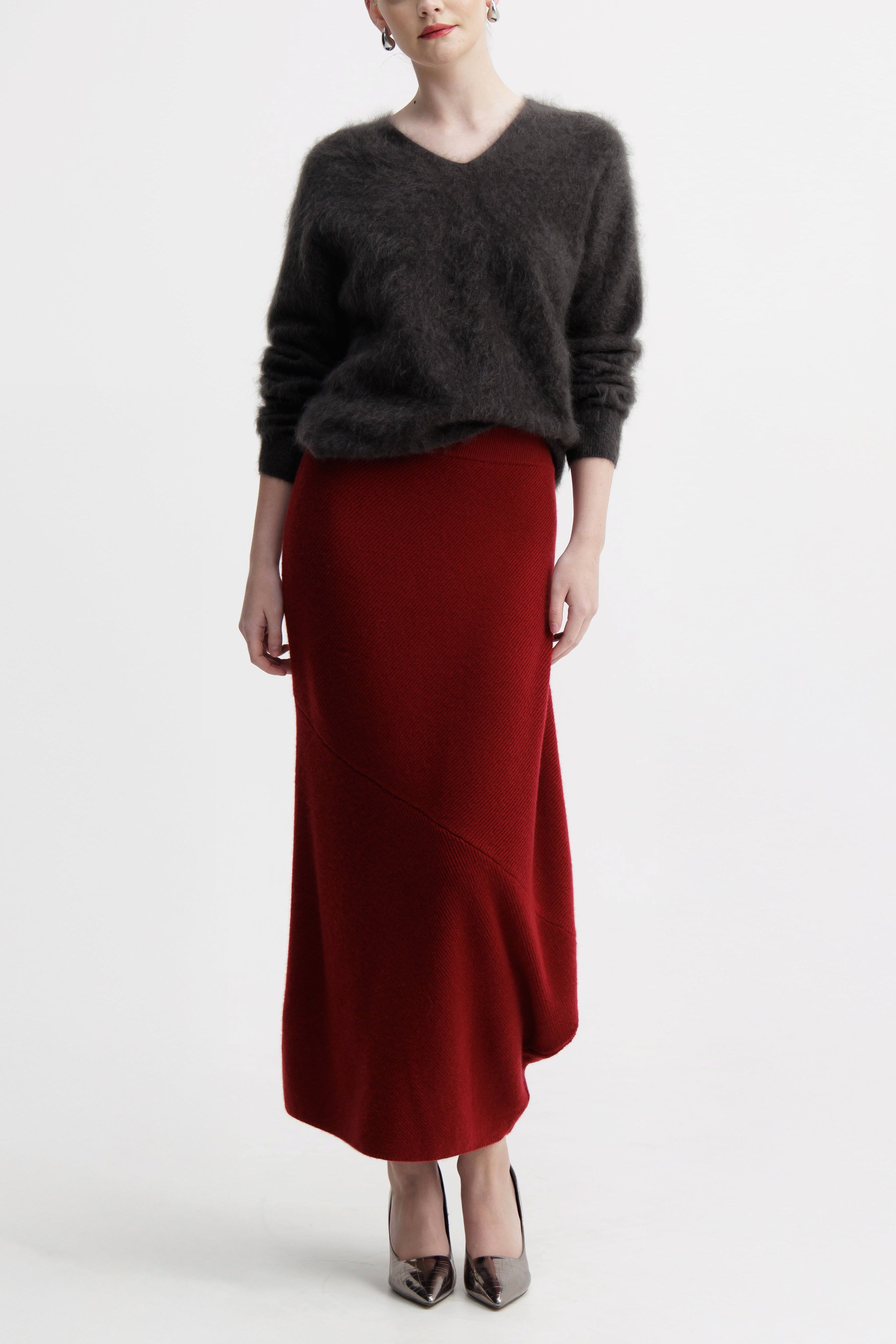 Amaryllis Panelled Drape Skirt