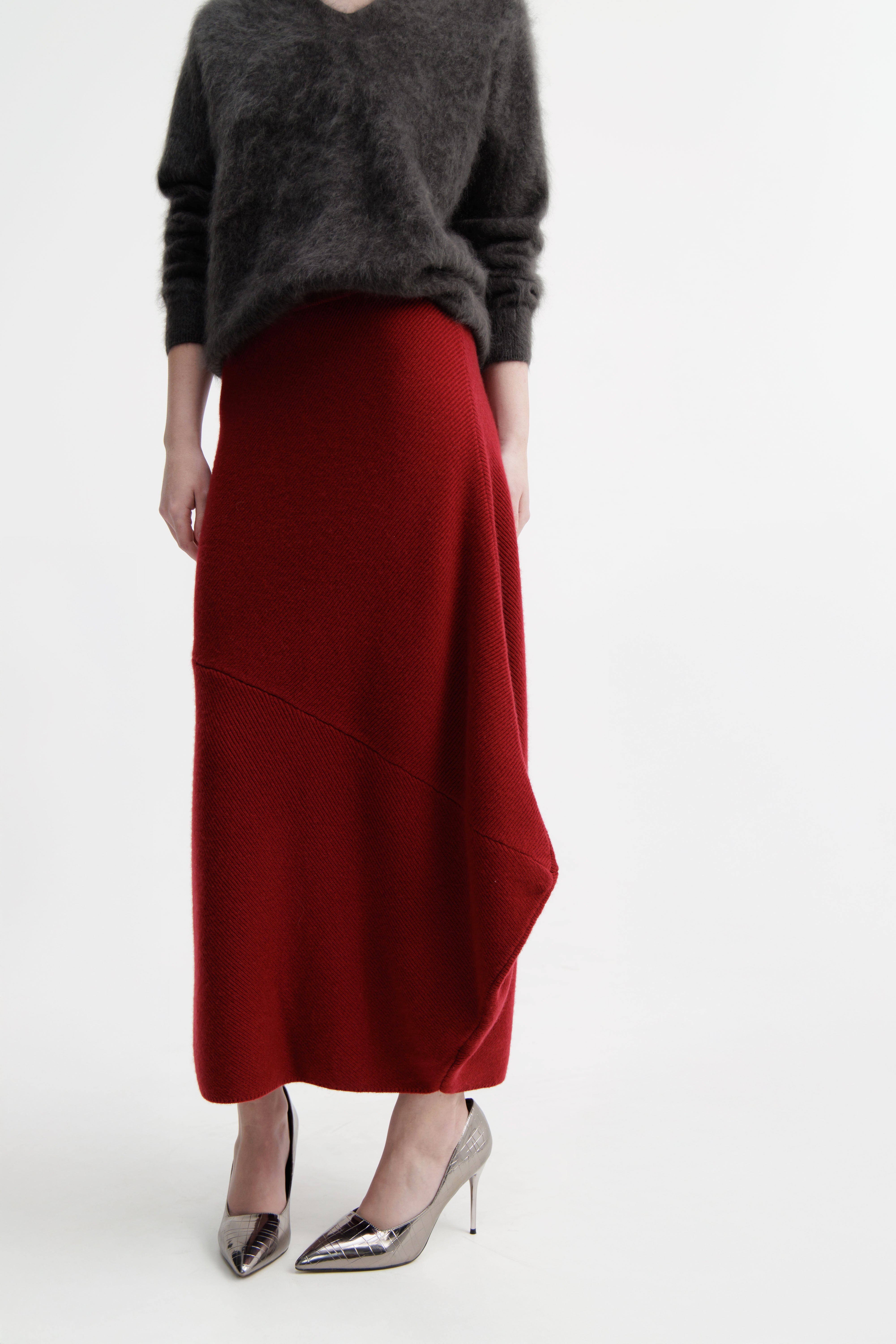 Amaryllis Panelled Drape Skirt