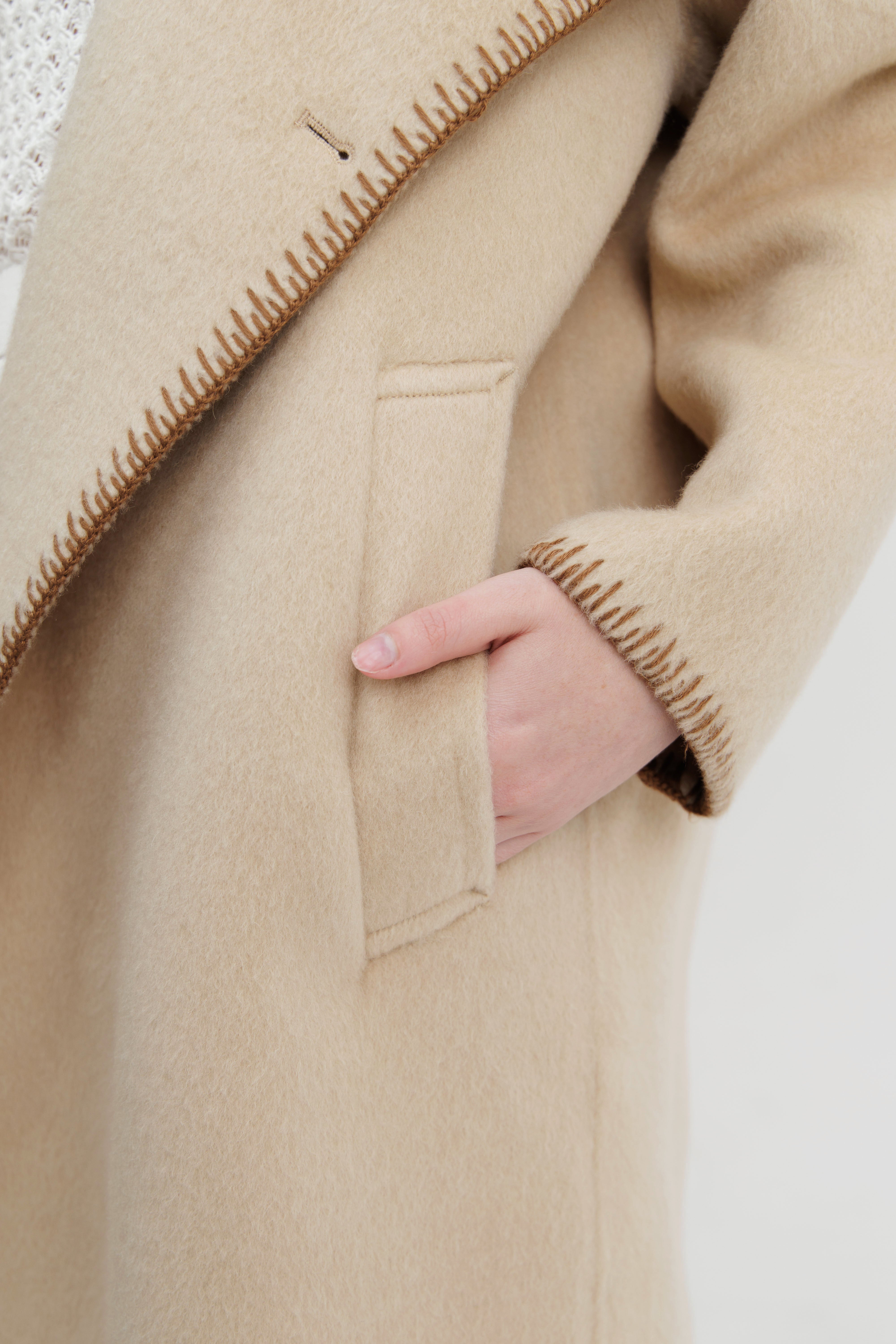 Sienna Ecru Straight Coat