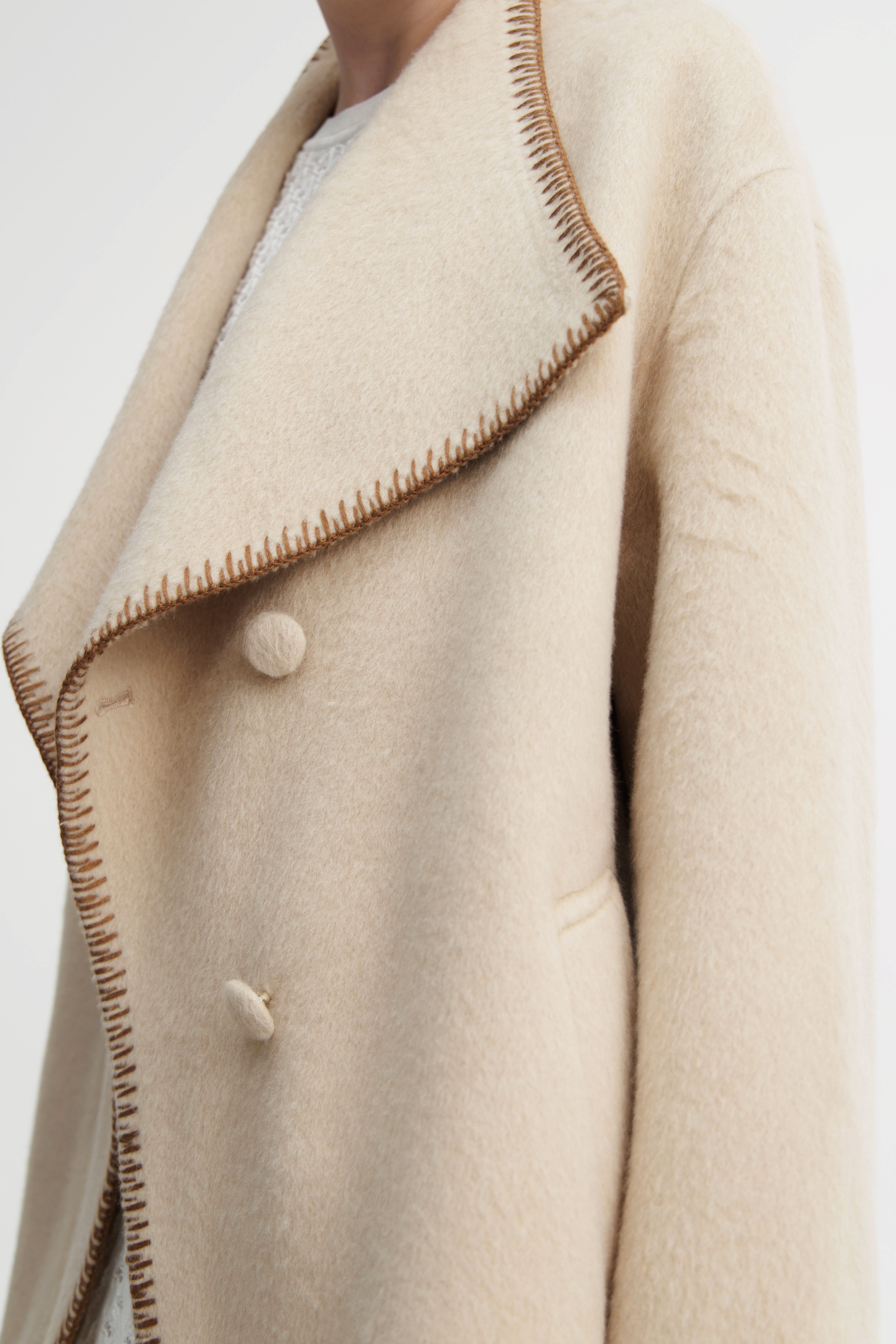 Sienna Ecru Straight Coat