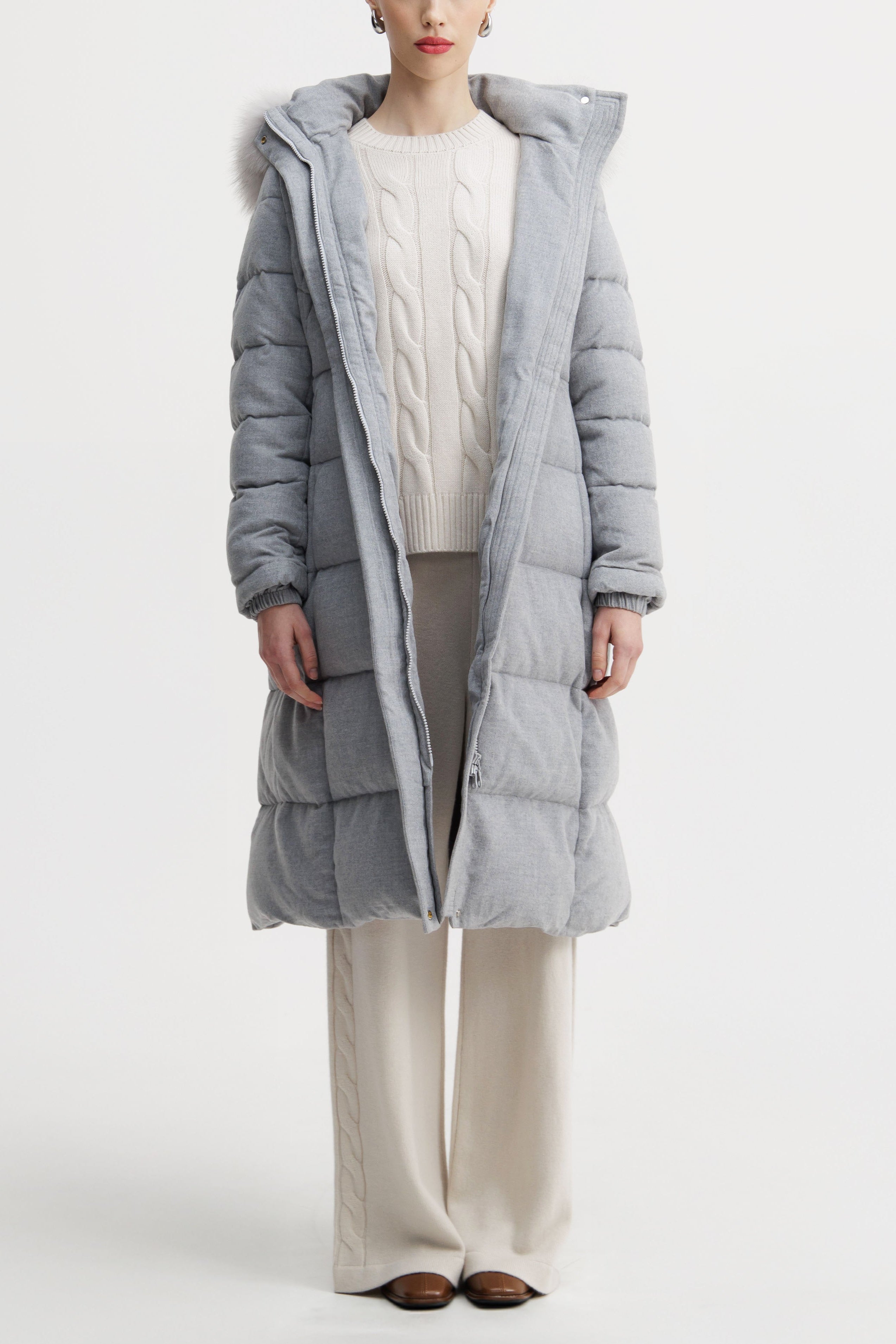 Dust Iris Winterline Quilted Coat