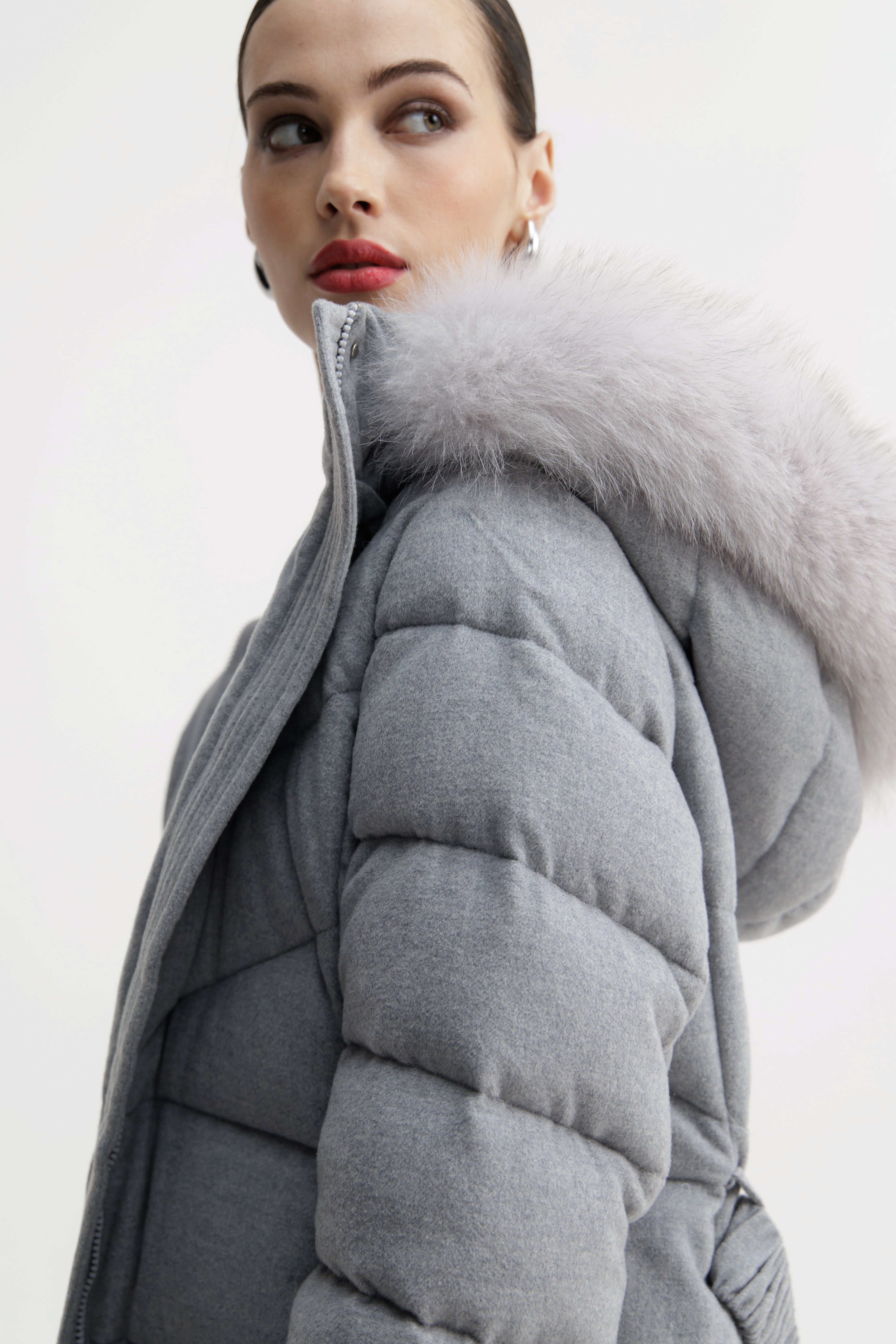 Dust Iris Winterline Quilted Coat