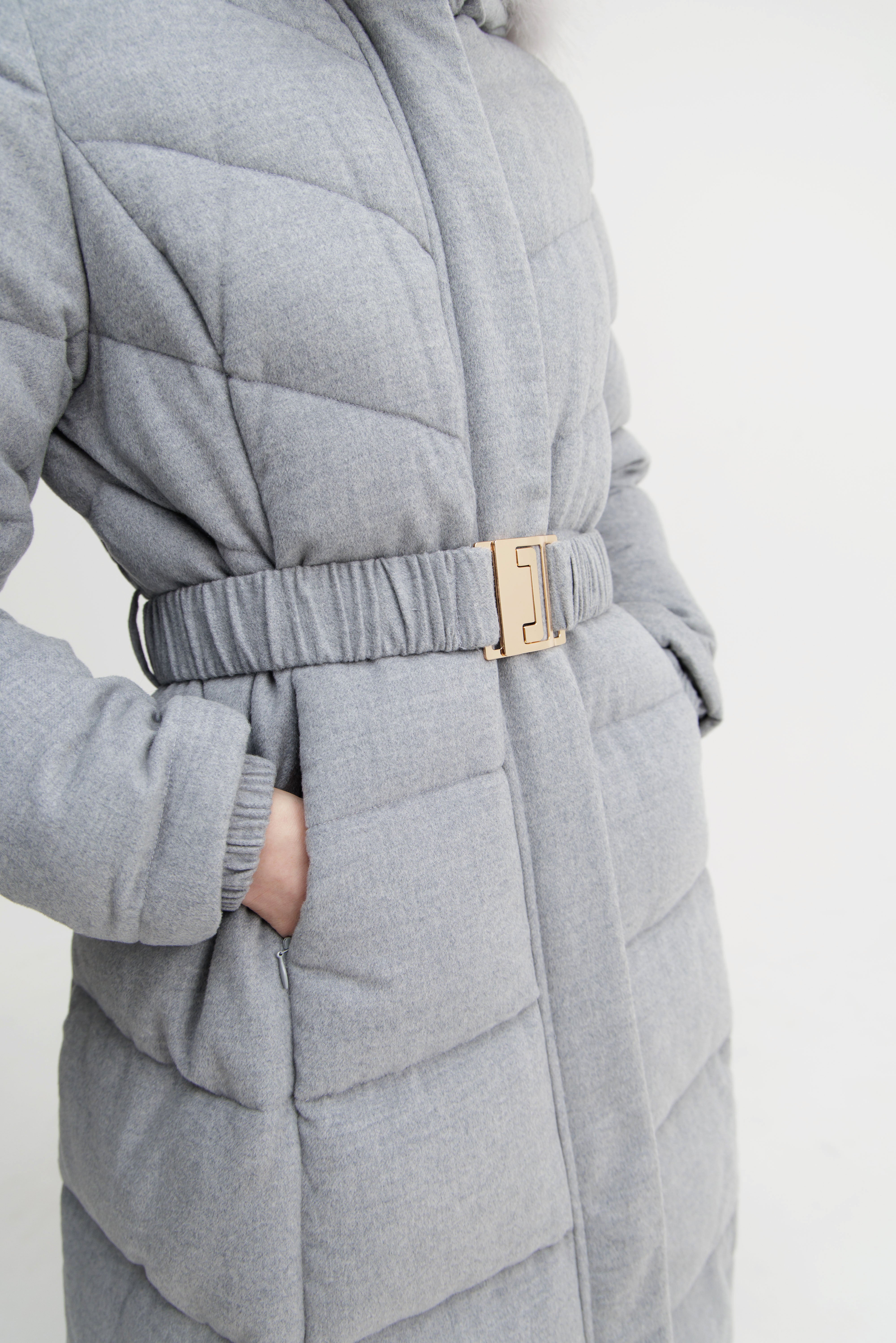 Dust Iris Winterline Quilted Coat