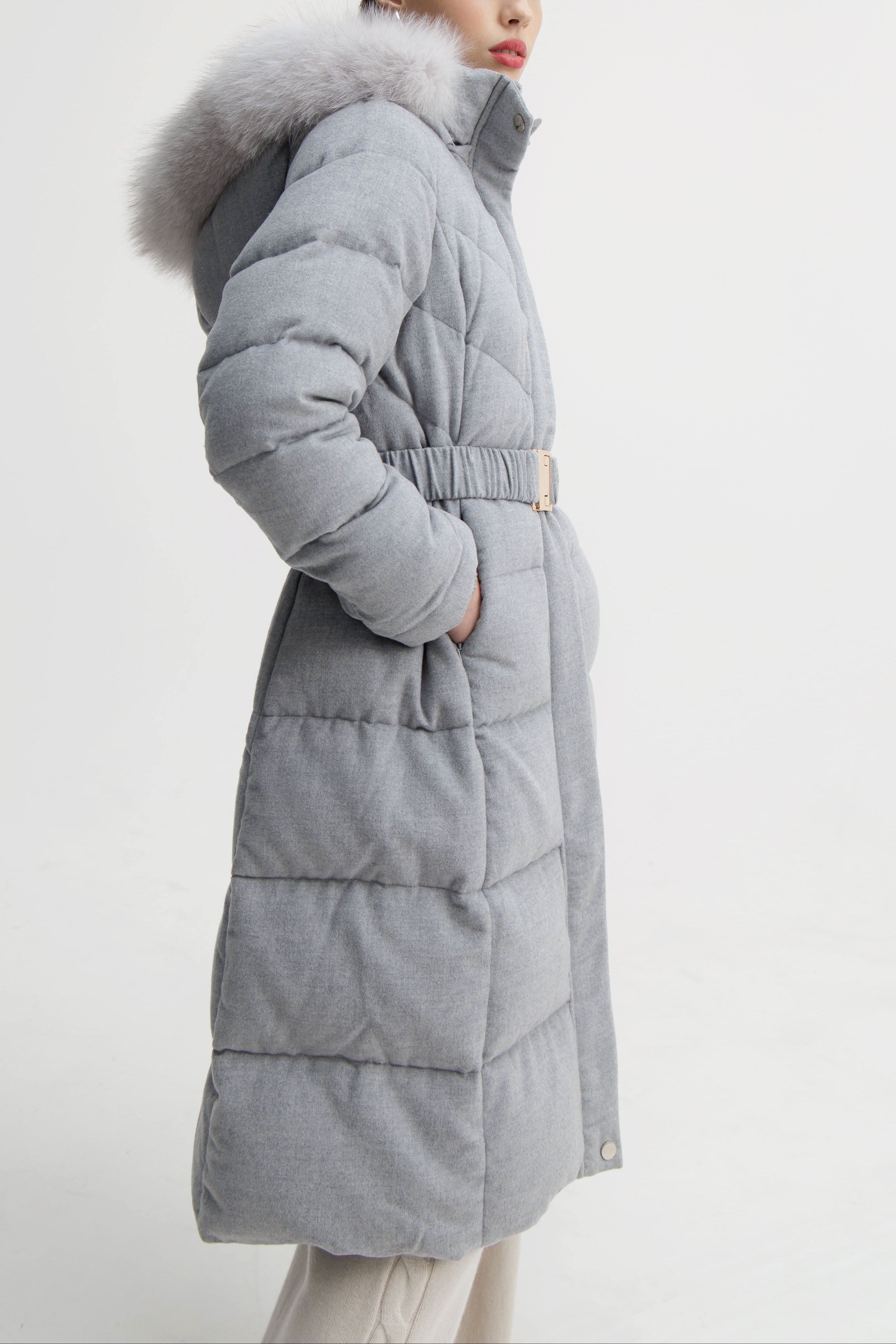Dust Iris Winterline Quilted Coat