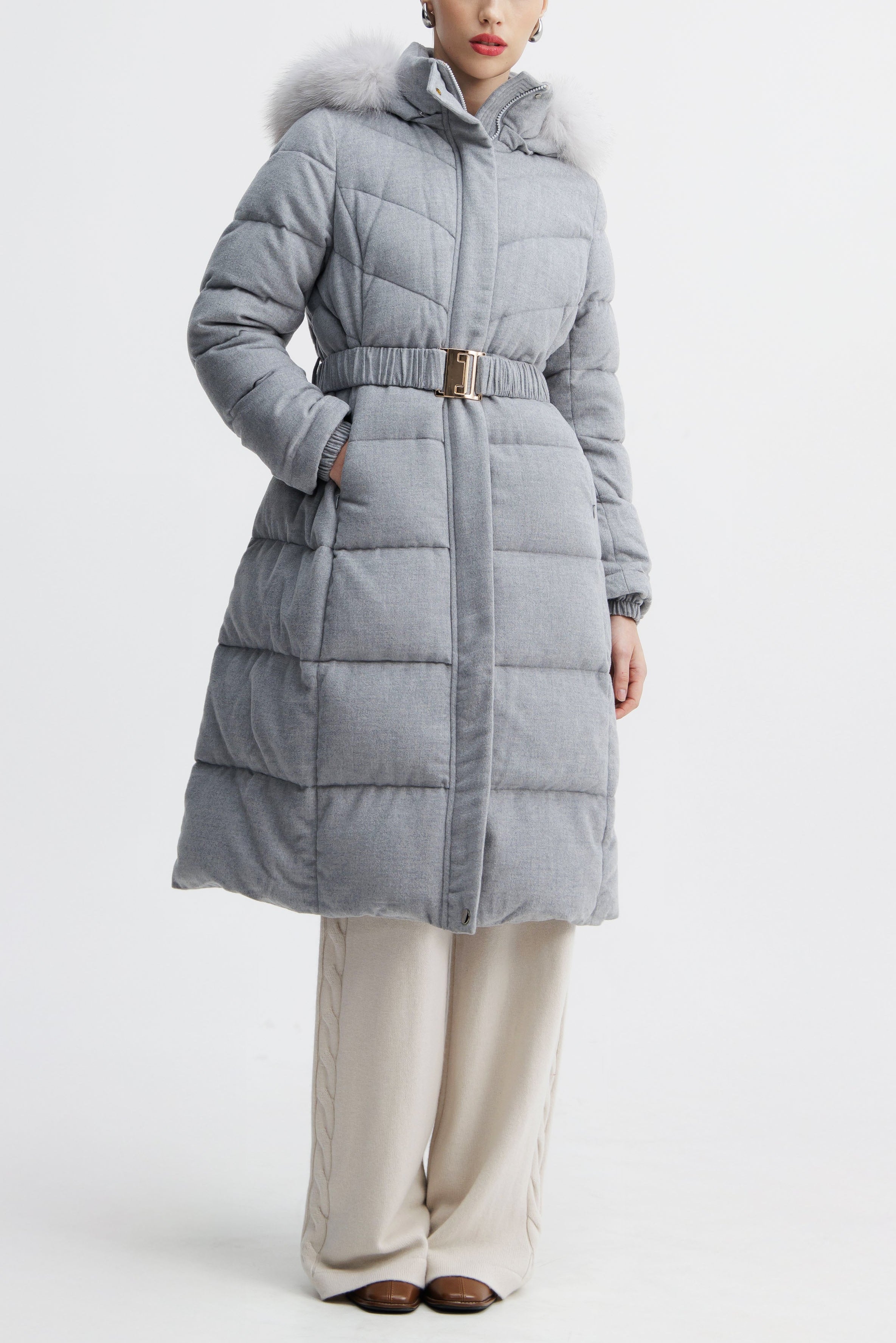 Dust Iris Winterline Quilted Coat