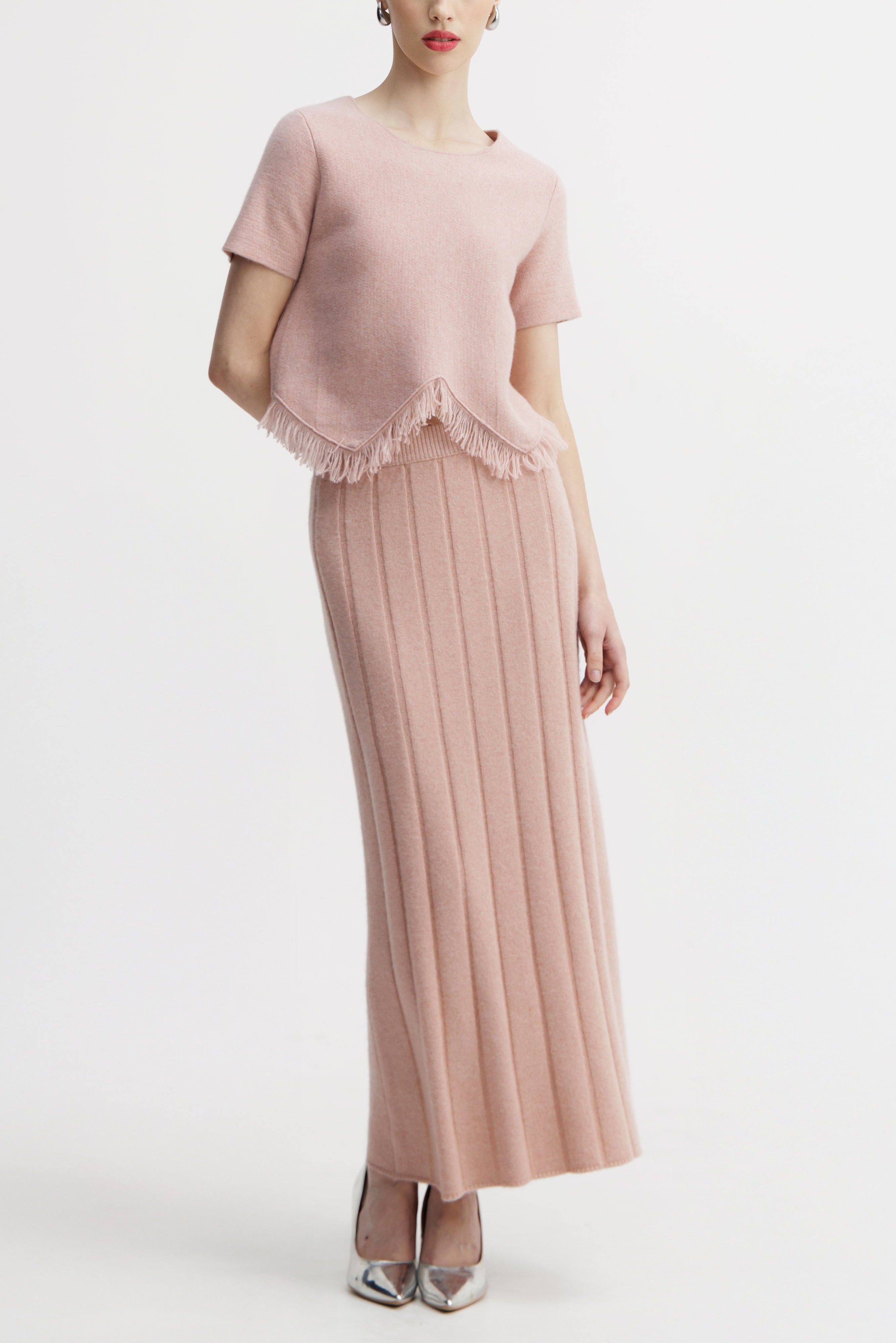 Peony Fringe Knit Top