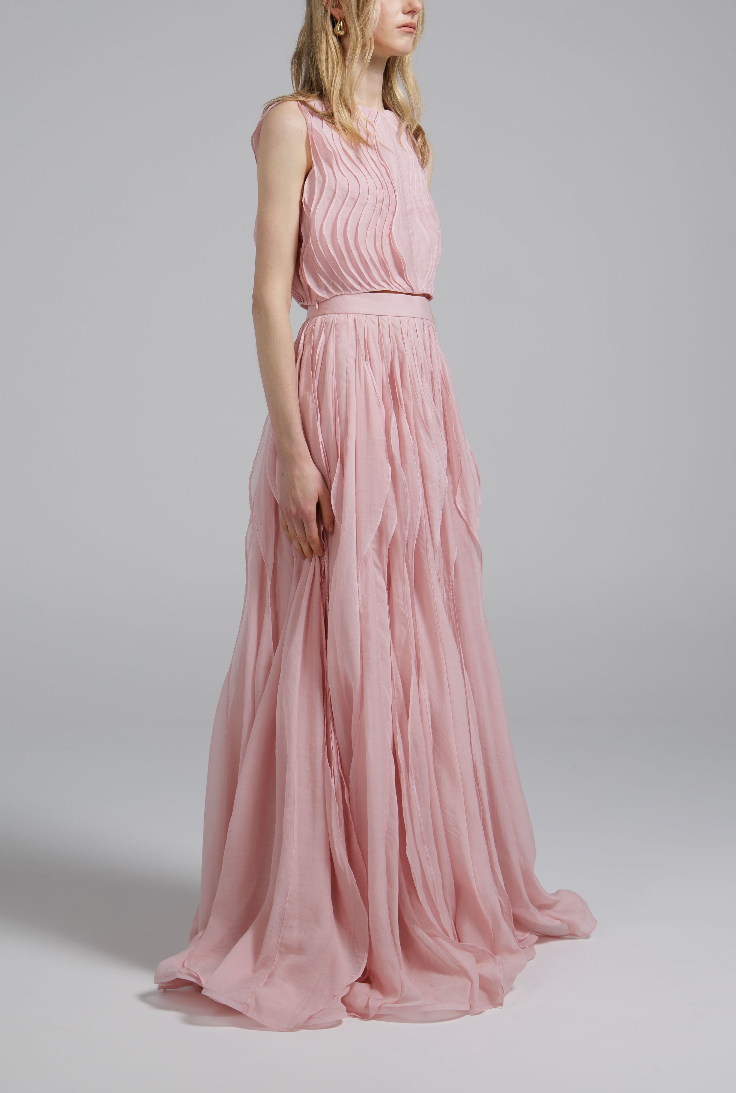 Rose Pink Ripple Skirt