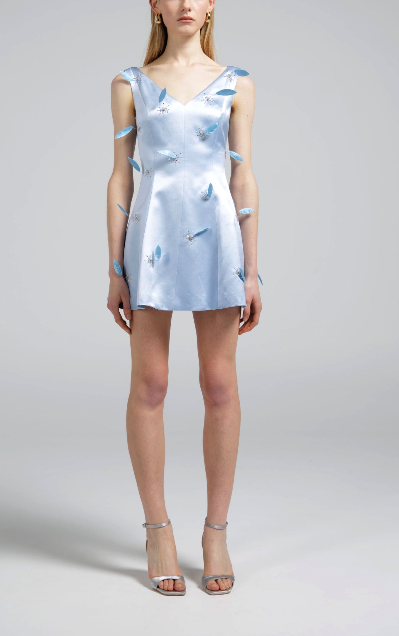 Ice Leaf Drift Mini Dress
