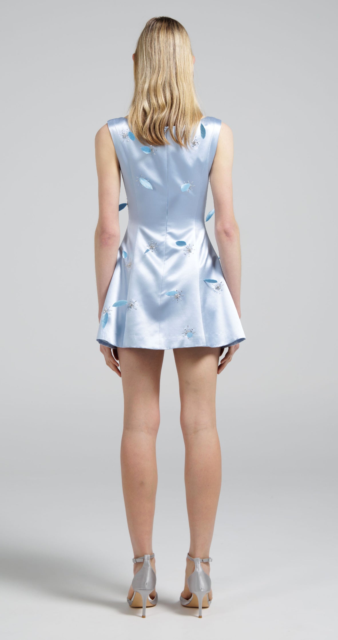 Ice Leaf Drift Mini Dress