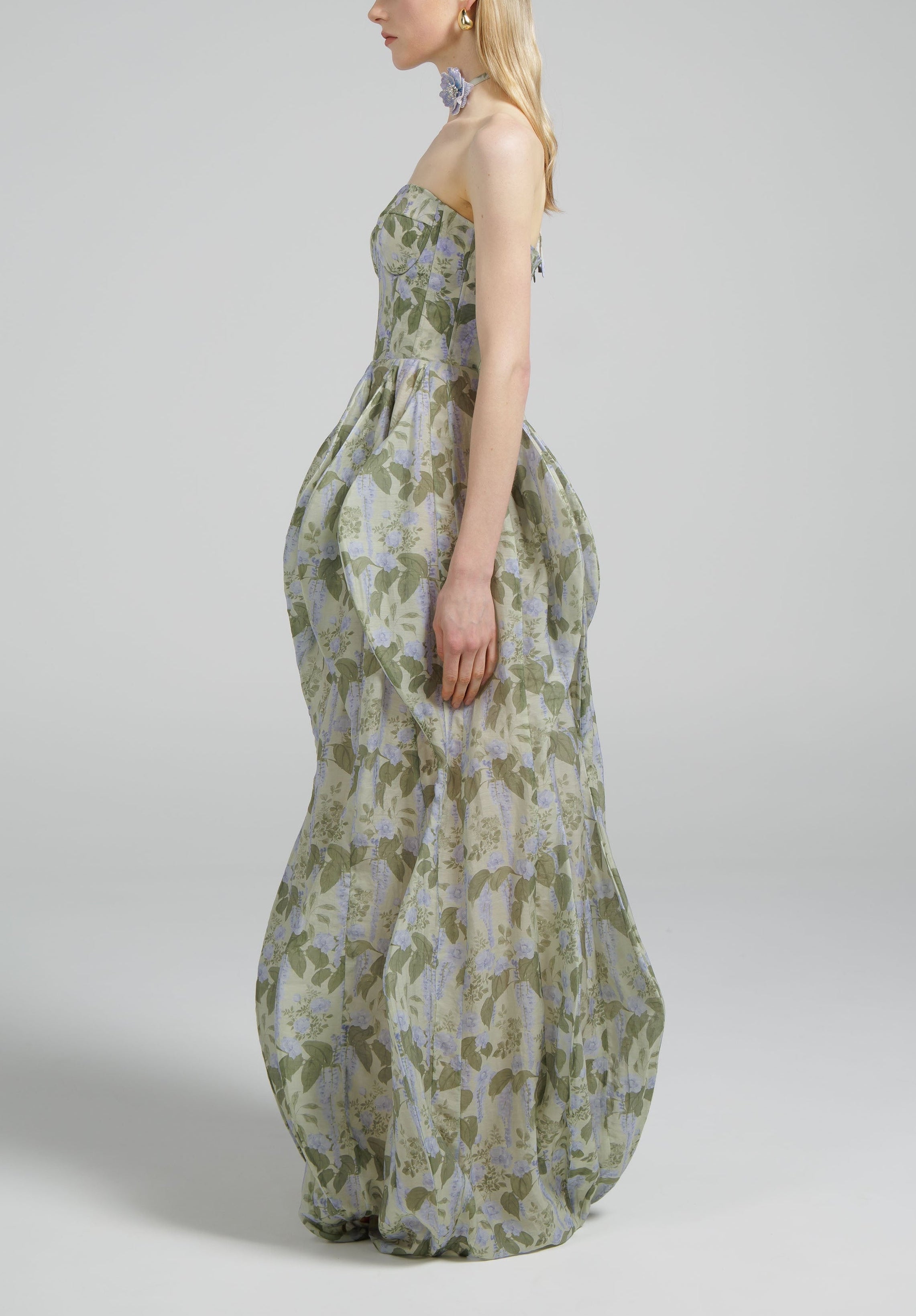Garden Reverie Strapless Sweetheart Bodice Gown