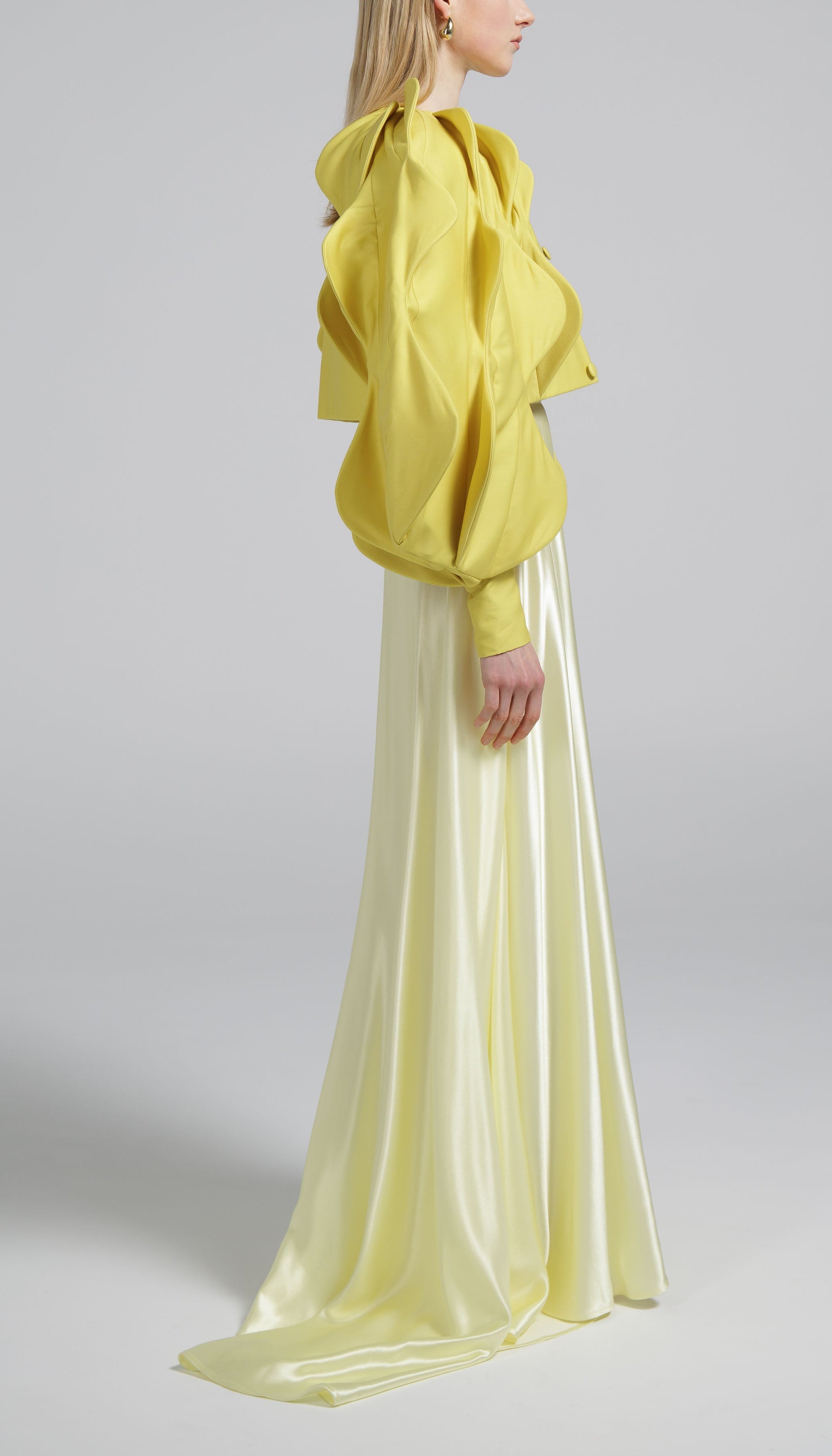 Yellow Sculpted Volume Jacket